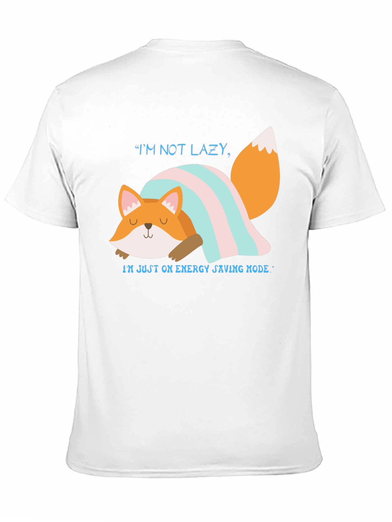 Lazy Fox Energy Saving Mode Graphic T-Shirt