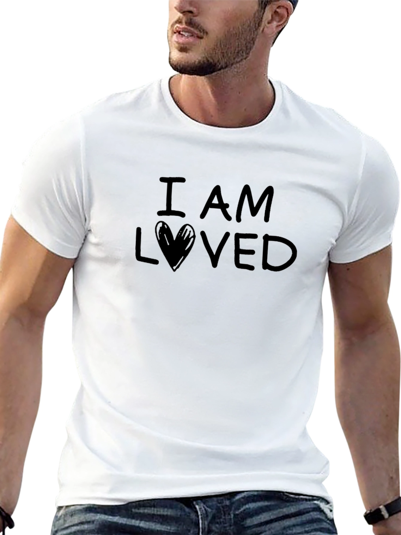 I Am Loved Graphic Tee - Black Casual Shirt