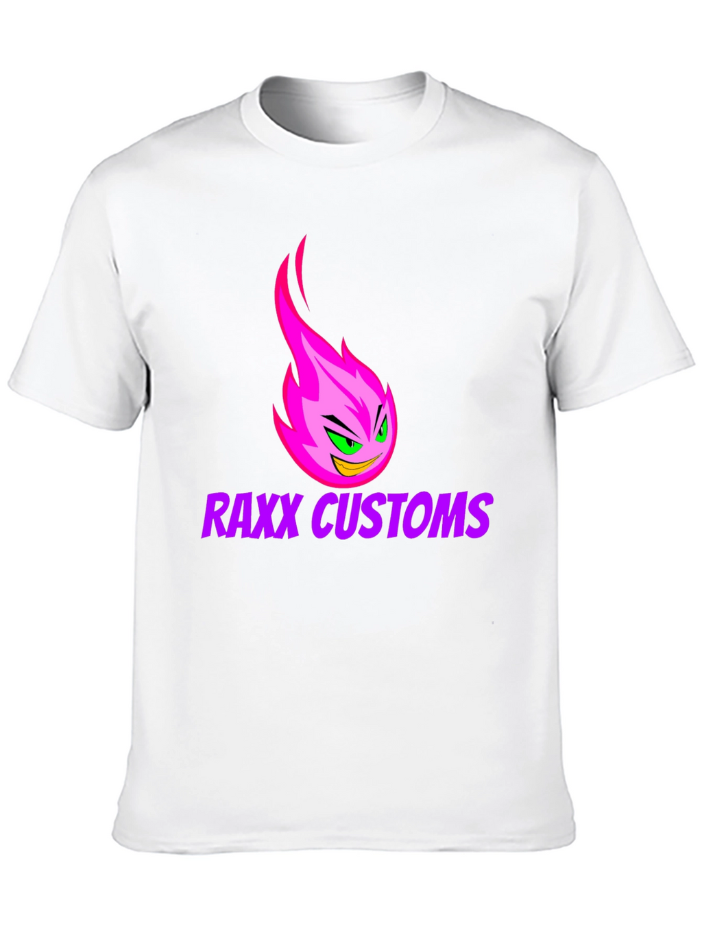 Raxx Customs Graphic T-Shirt - Pink Fireball Design