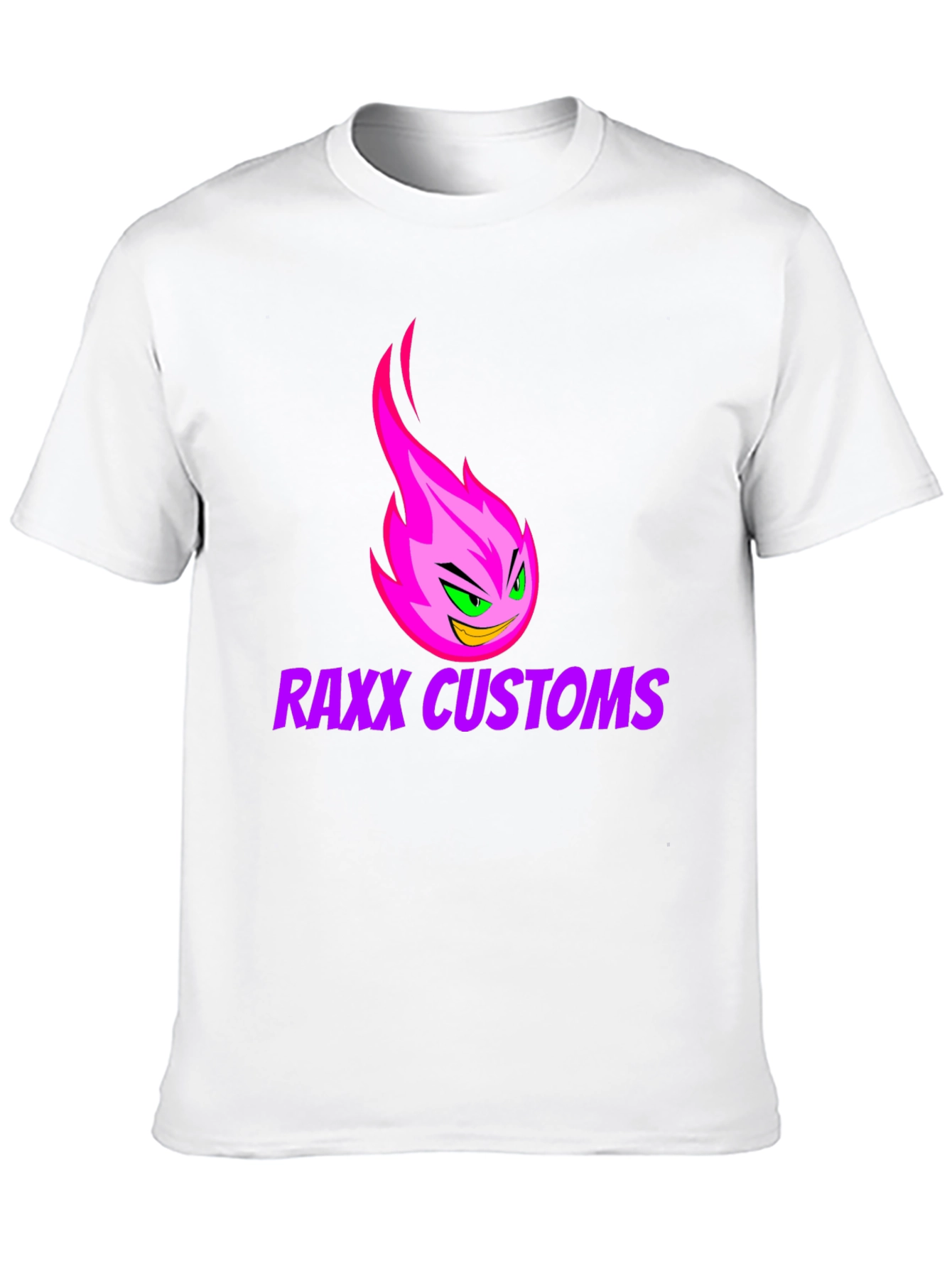 Raxx Customs Graphic T-Shirt - Pink Fireball Design