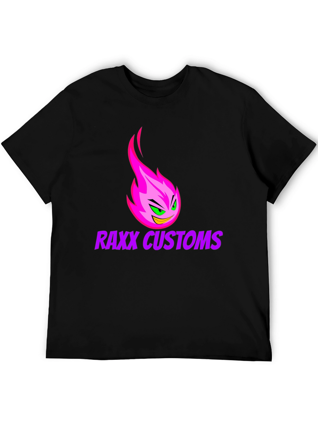 Raxx Customs Graphic T-Shirt - Pink Fireball Design