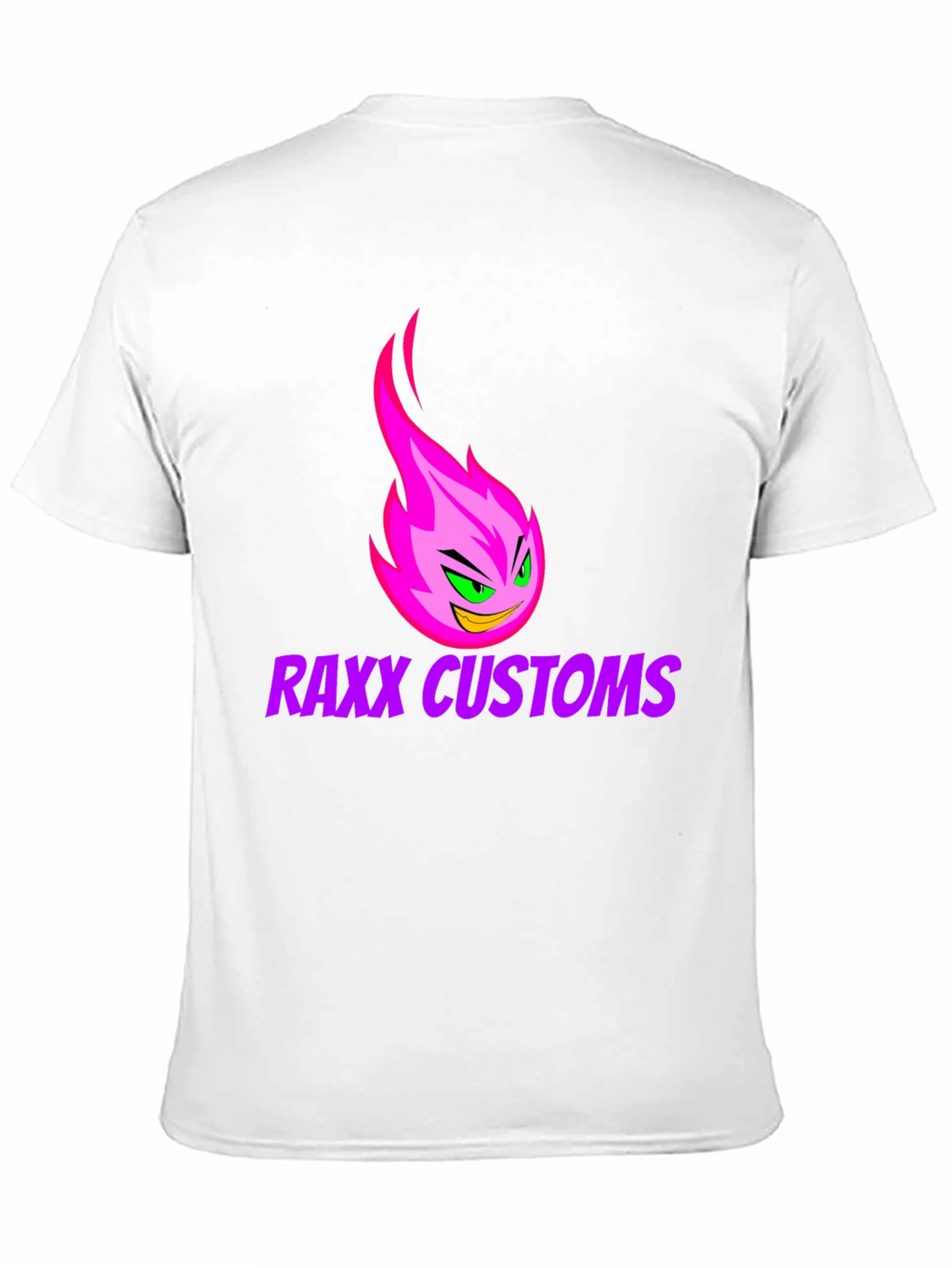 Raxx Customs Graphic T-Shirt - Pink Fireball Design