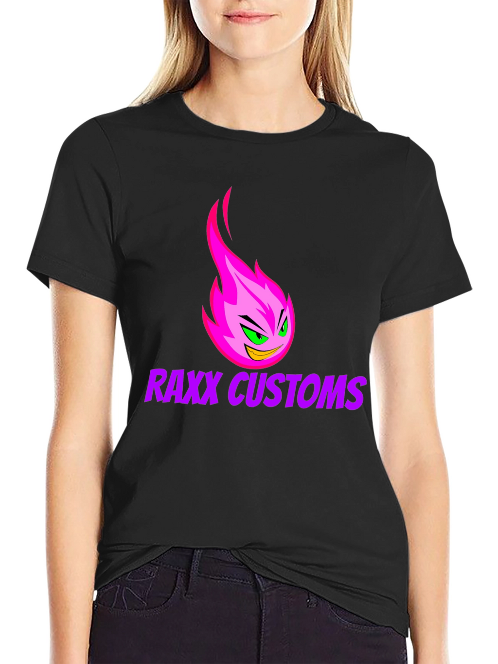 Raxx Customs Graphic T-Shirt - Pink Fireball Design