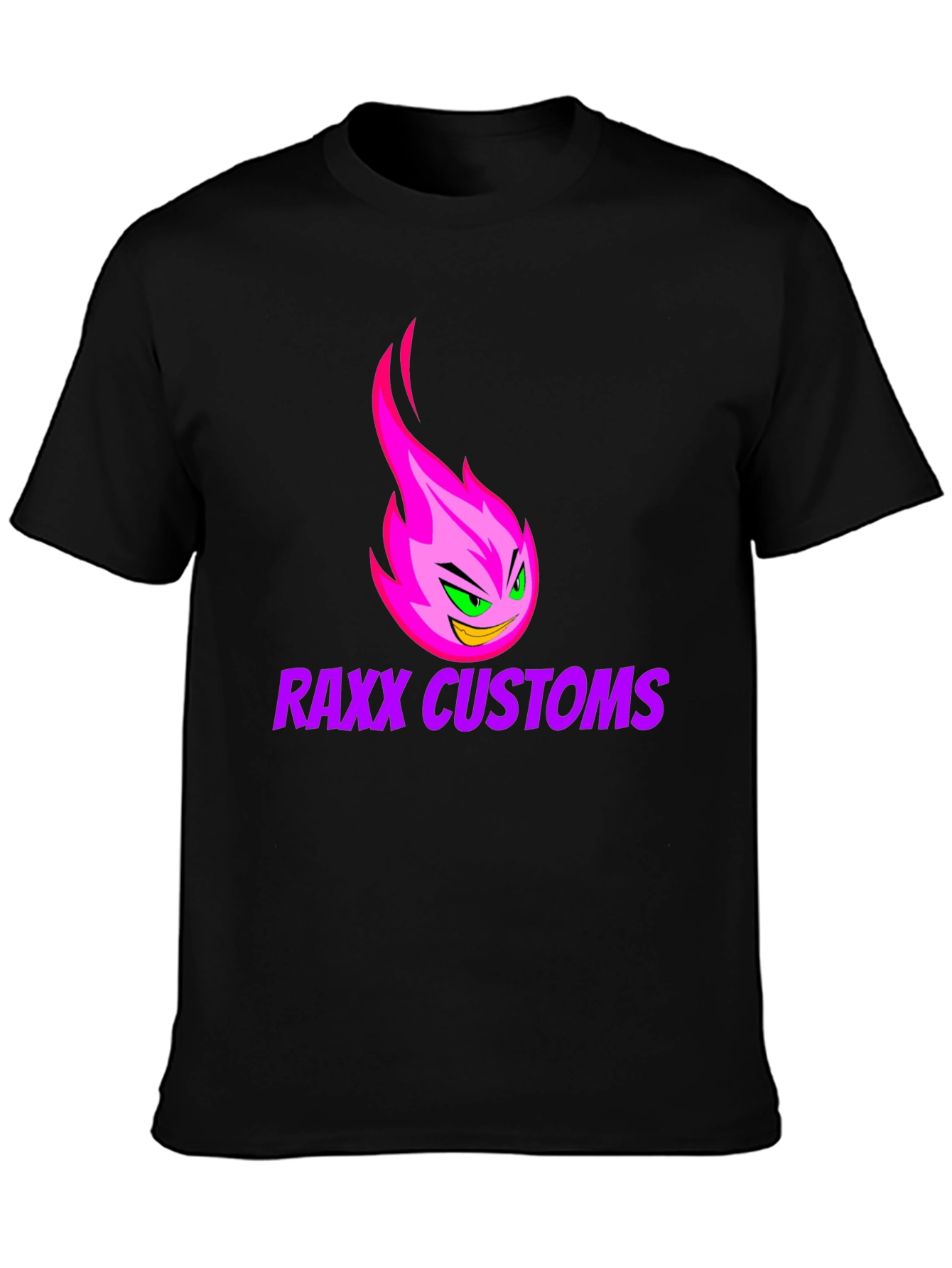 Raxx Customs Graphic T-Shirt - Pink Fireball Design