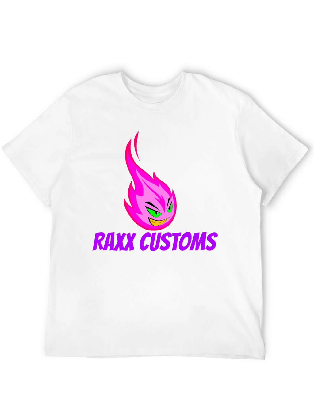 Raxx Customs Graphic T-Shirt - Pink Fireball Design