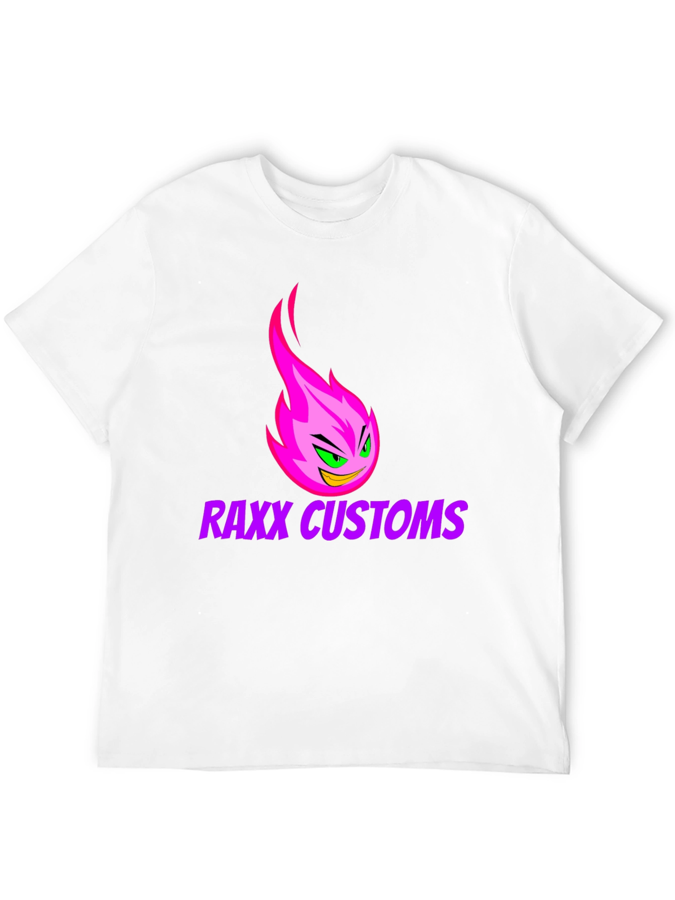 Raxx Customs Graphic T-Shirt - Pink Fireball Design