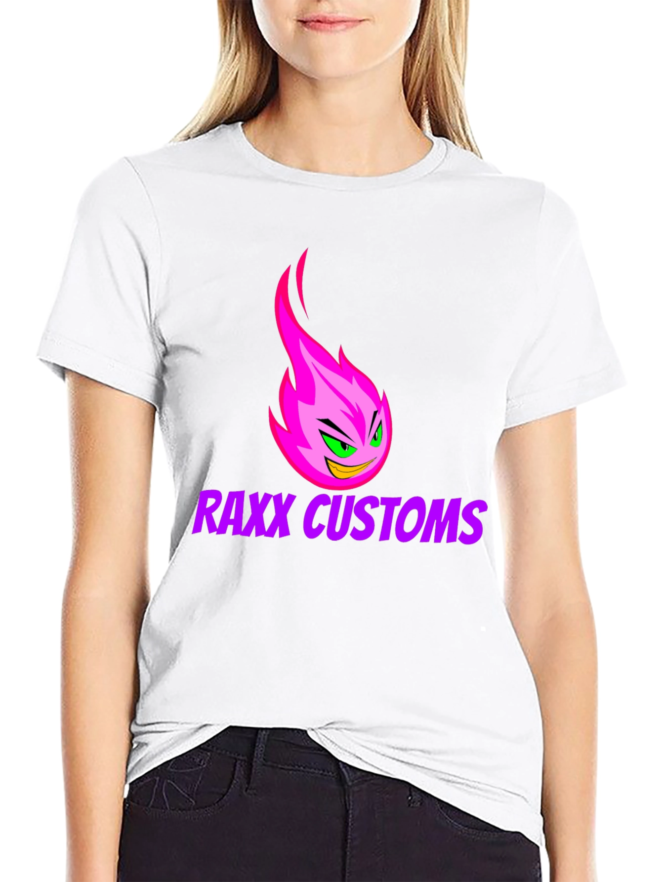 Raxx Customs Graphic T-Shirt - Pink Fireball Design