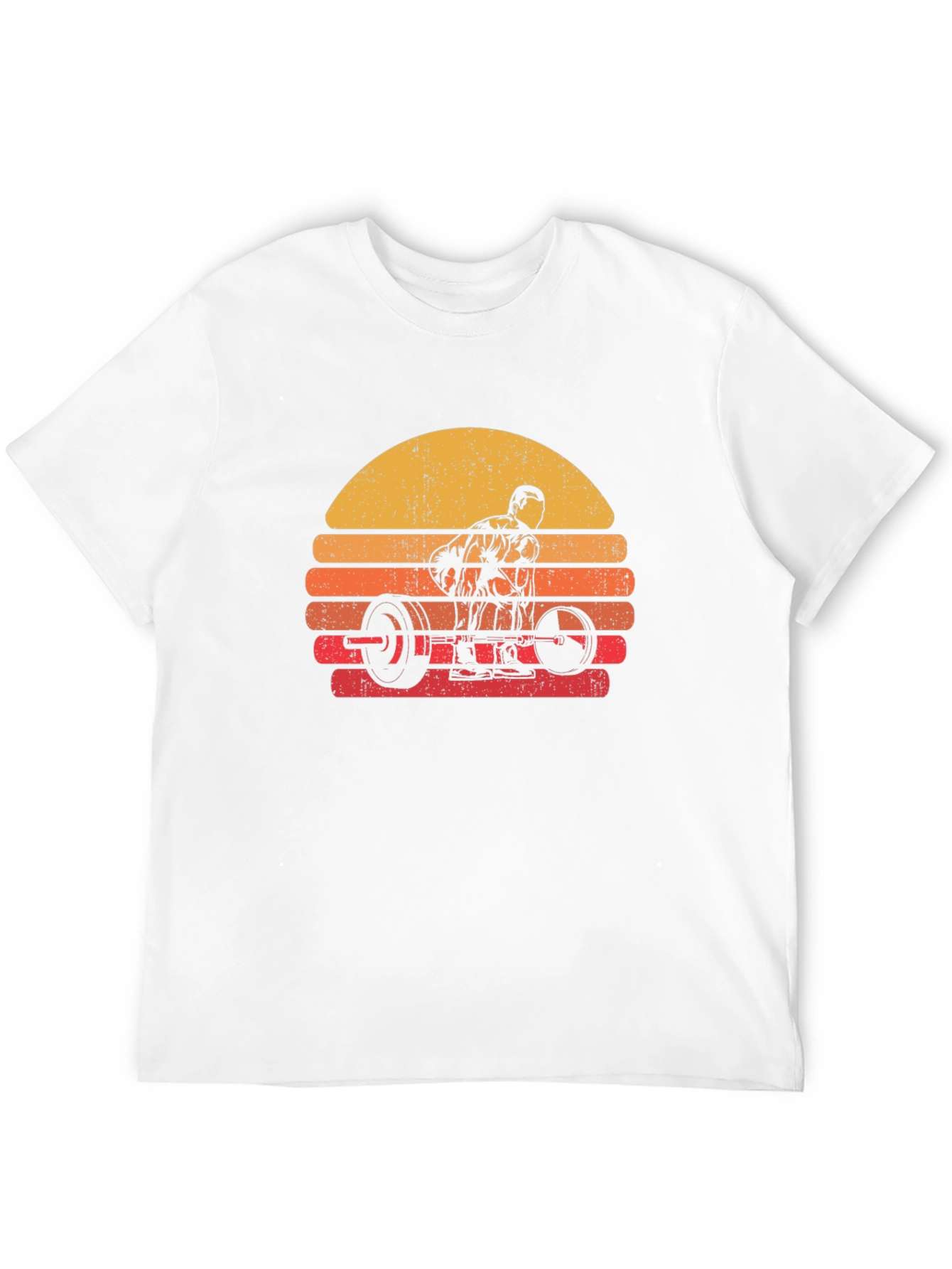Retro Sunset Deadlift T-Shirt