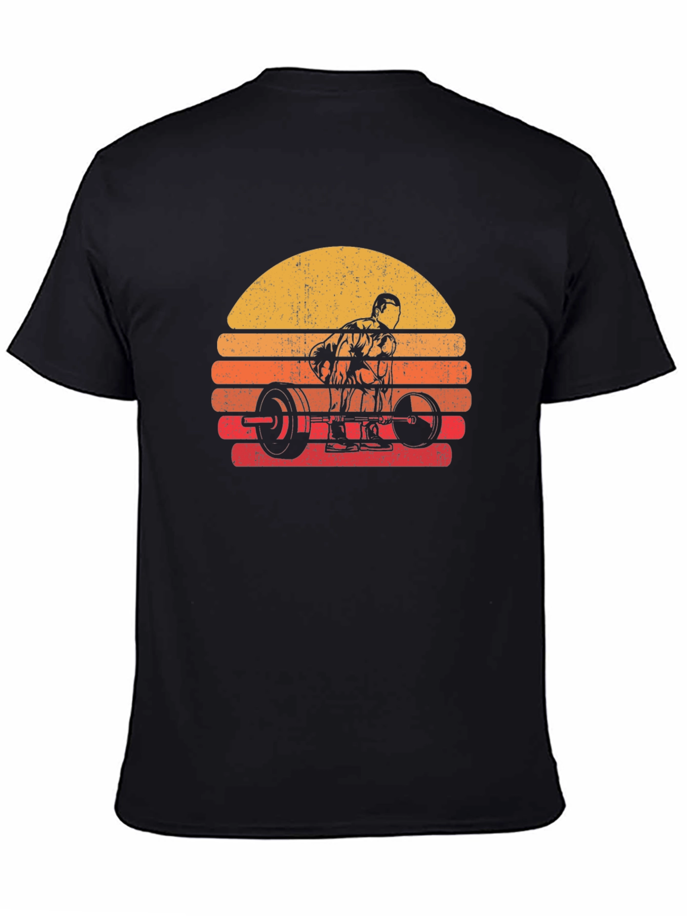 Retro Sunset Deadlift T-Shirt