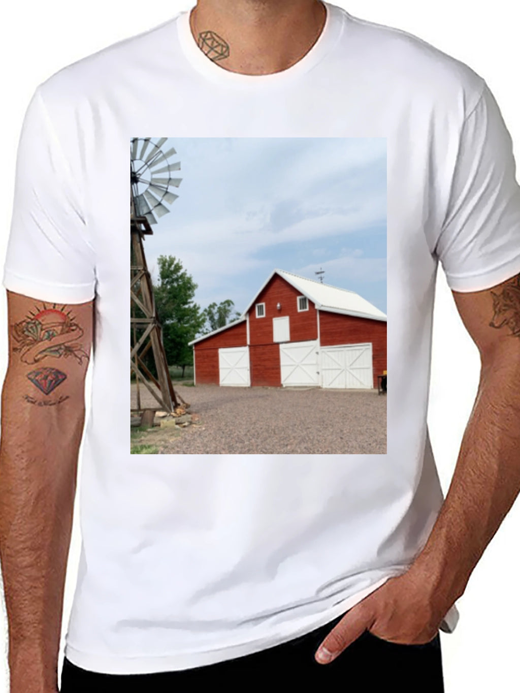 Barn Scene Graphic Tee