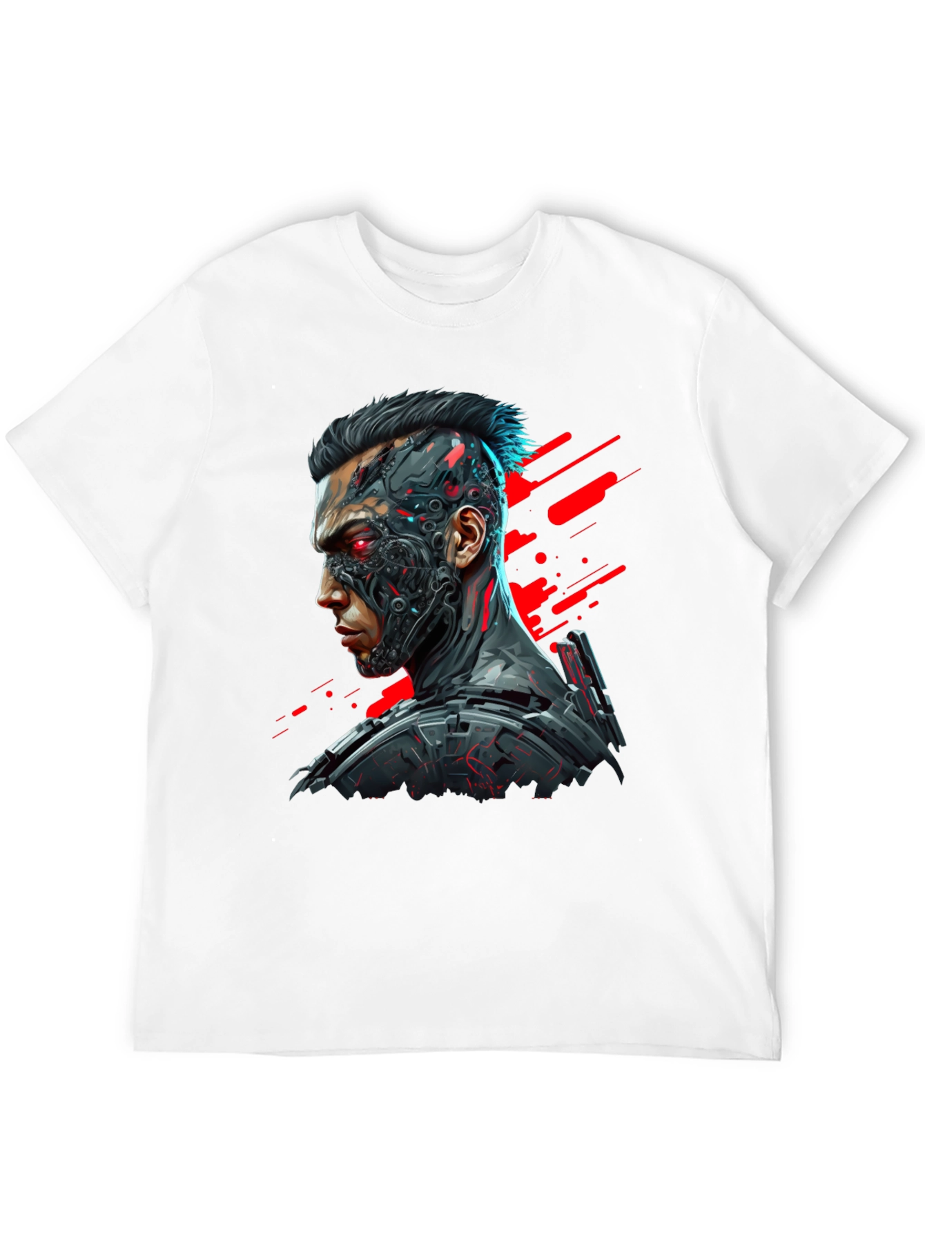 Cyberpunk Style Graphic T-Shirt for Men