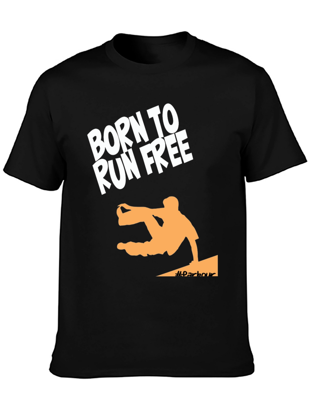 Born to Run Free Black Graphic Tee