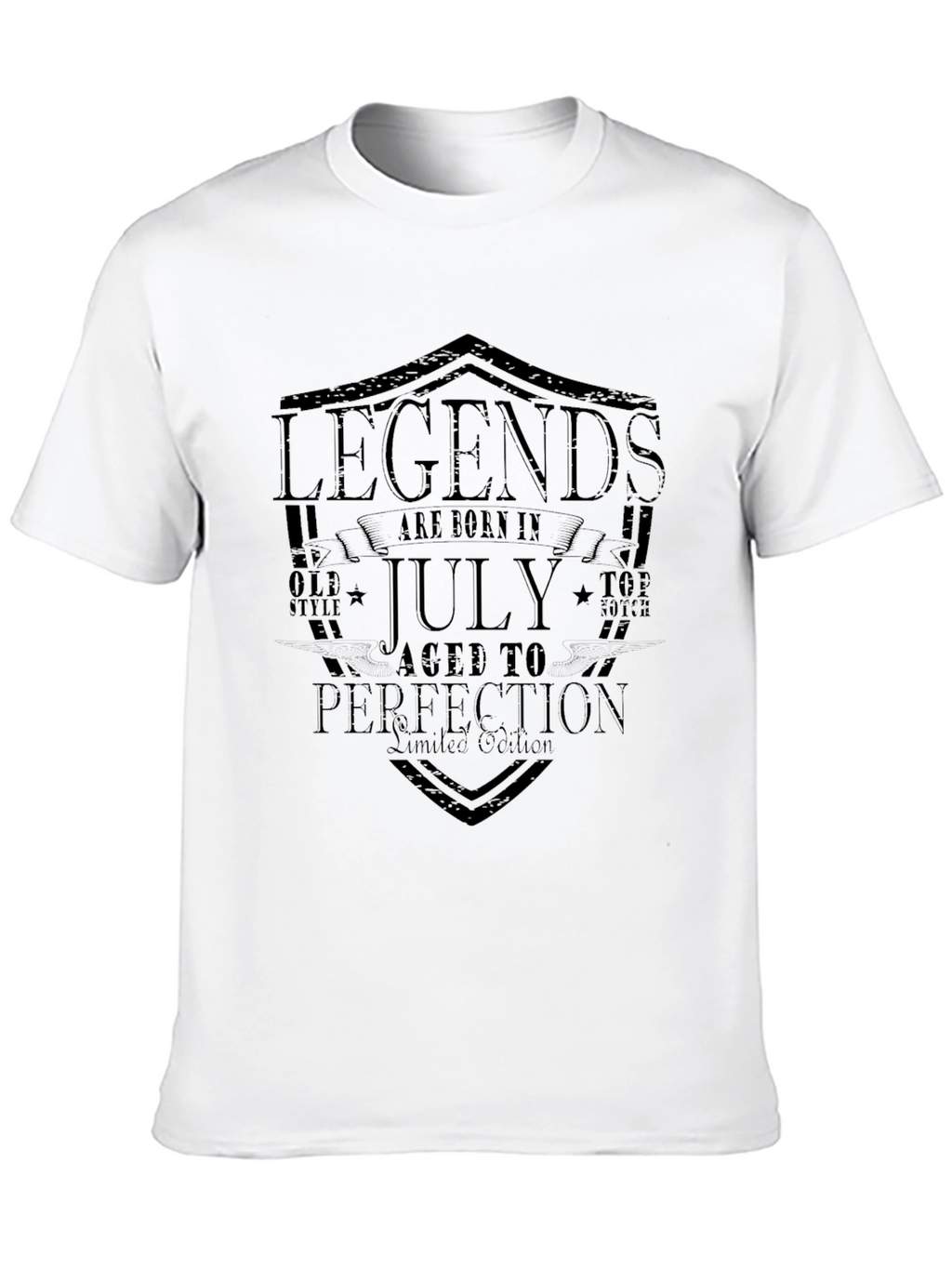 Legends Born in July Black T-Shirt