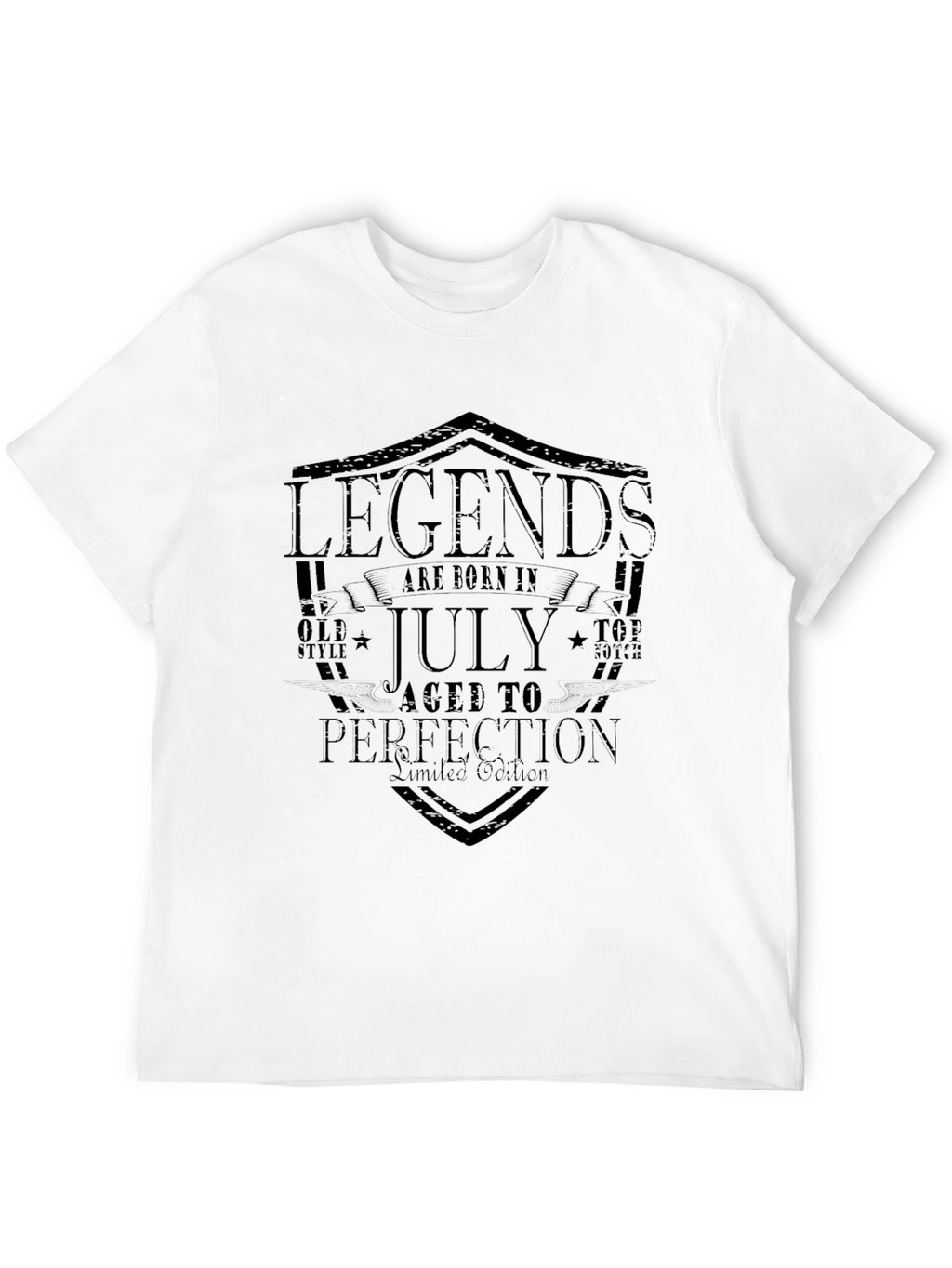 Legends Born in July Black T-Shirt