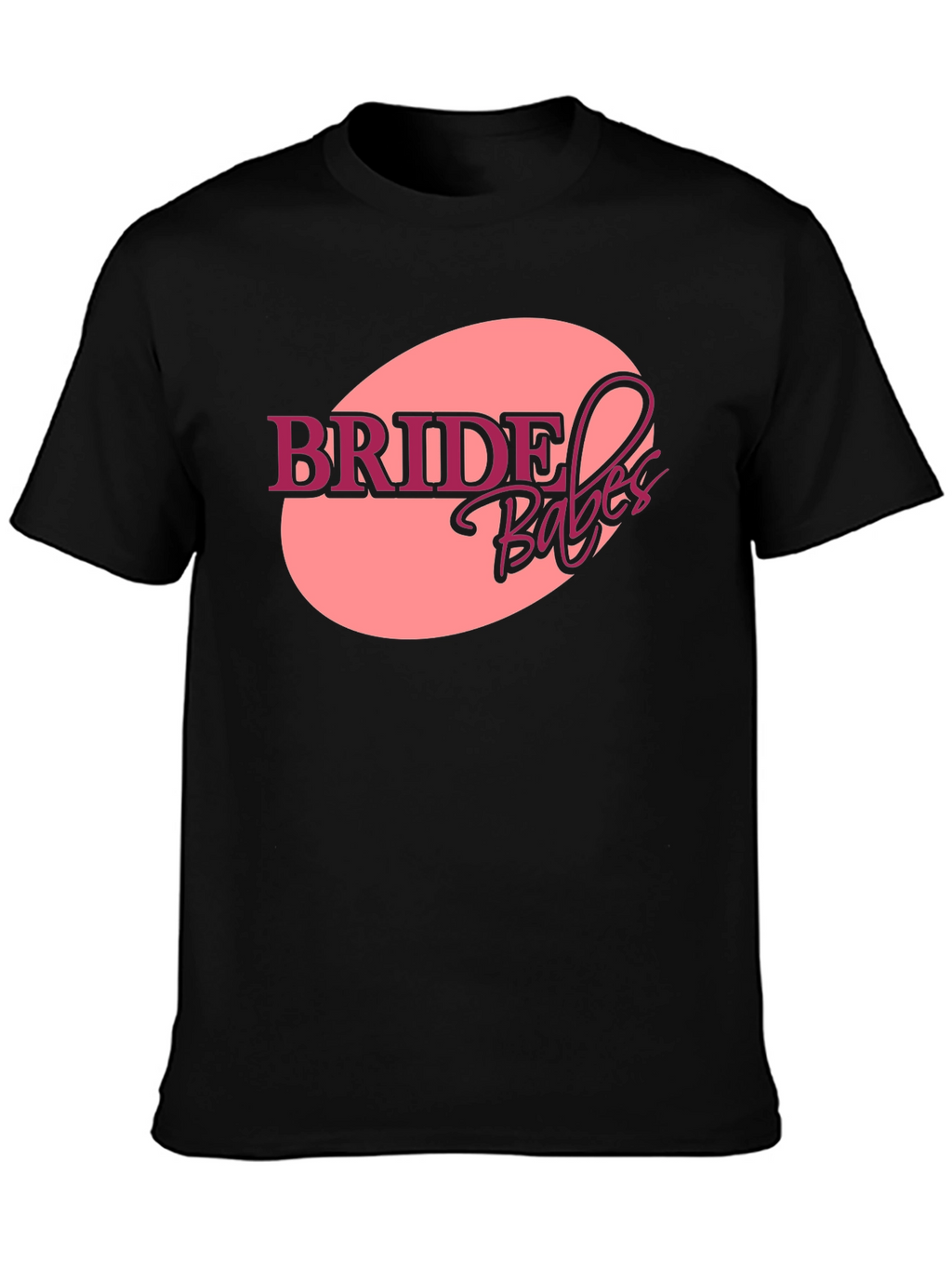 Bride Babes Crew Neck Graphic Tee - Black