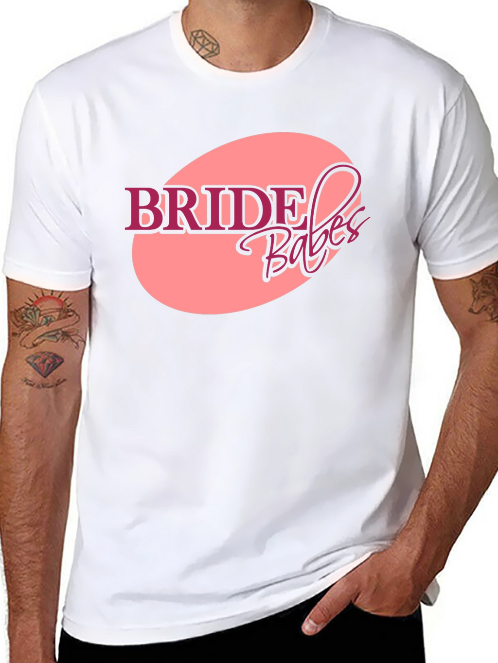 Bride Babes Crew Neck Graphic Tee - Black
