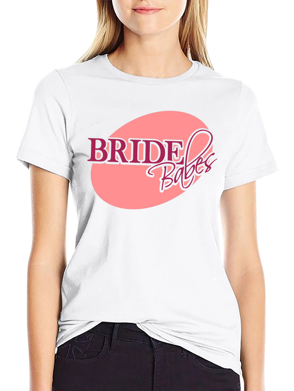 Bride Babes Crew Neck Graphic Tee - Black