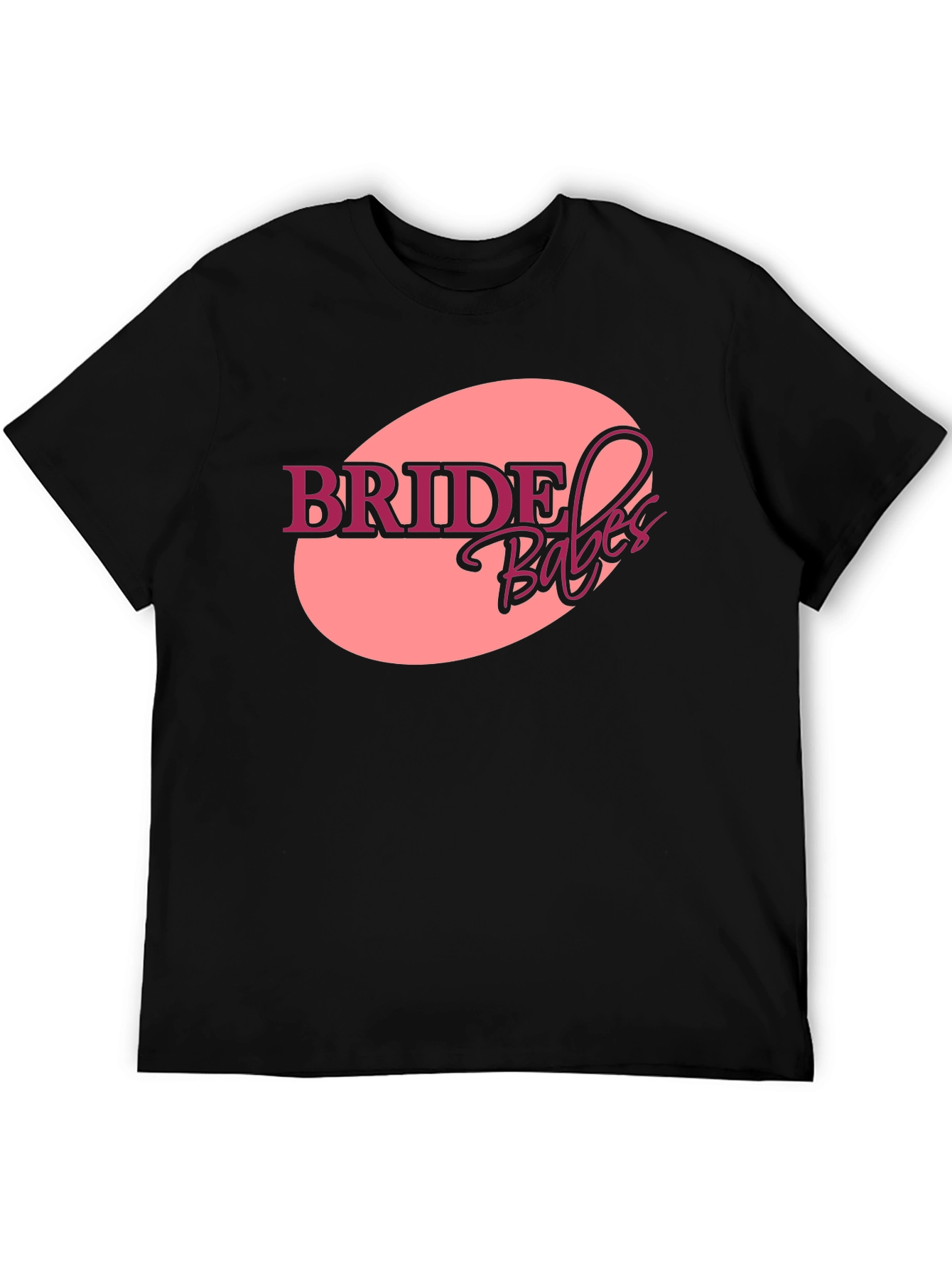 Bride Babes Crew Neck Graphic Tee - Black