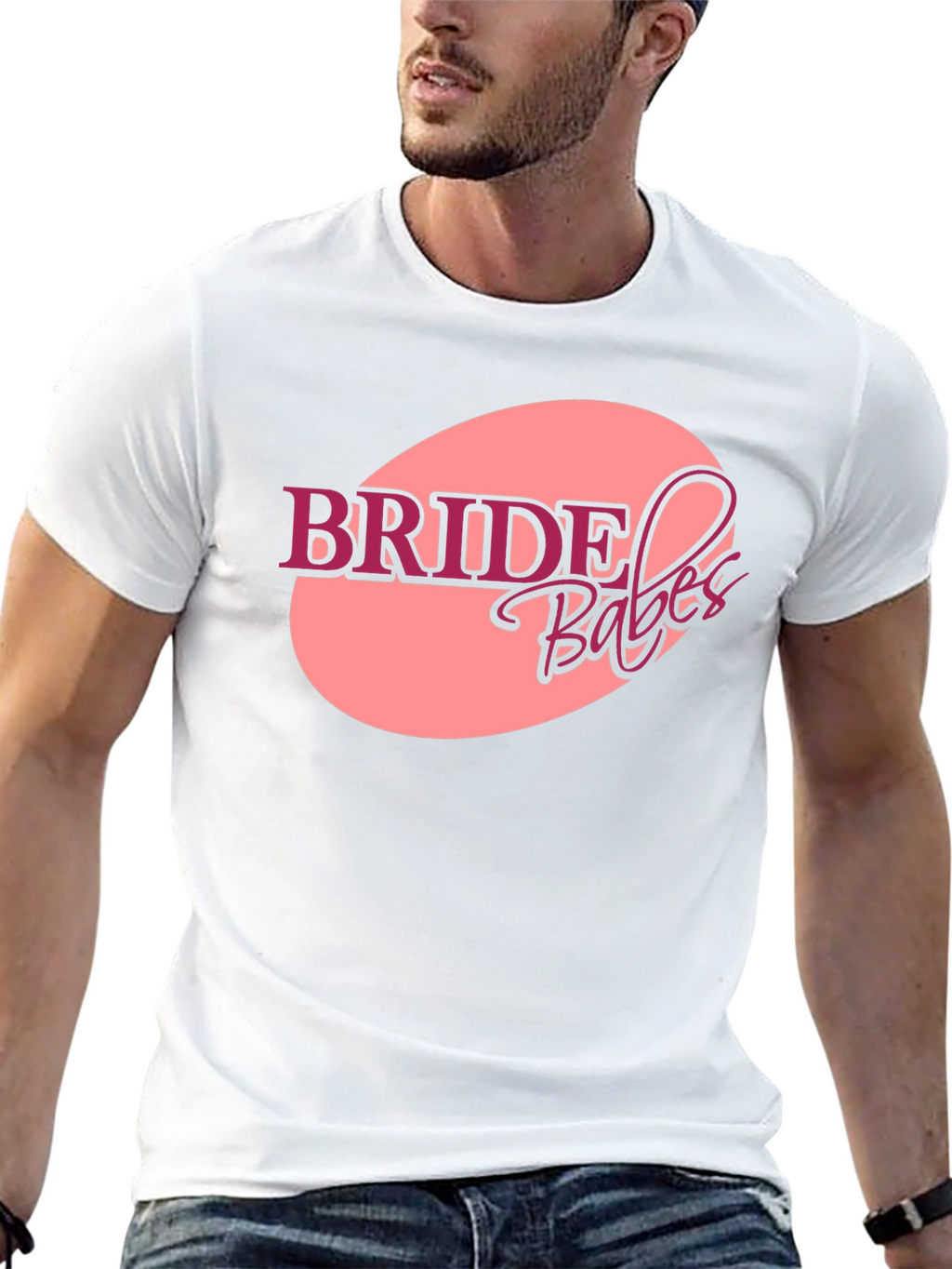 Bride Babes Crew Neck Graphic Tee - Black