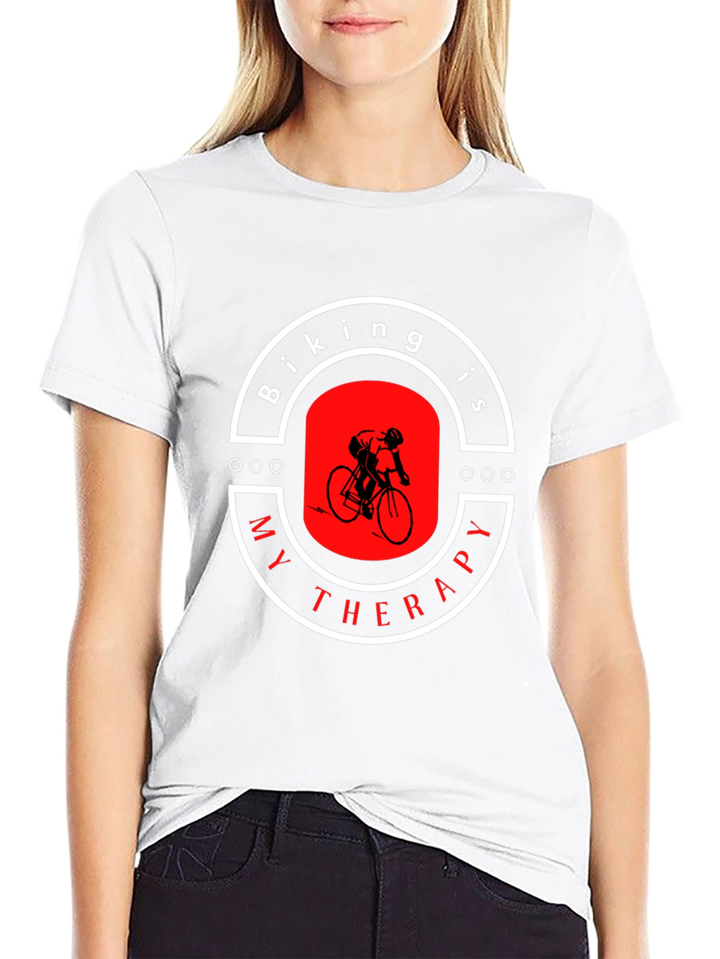 Biking is My Therapy Graphic T-Shirt