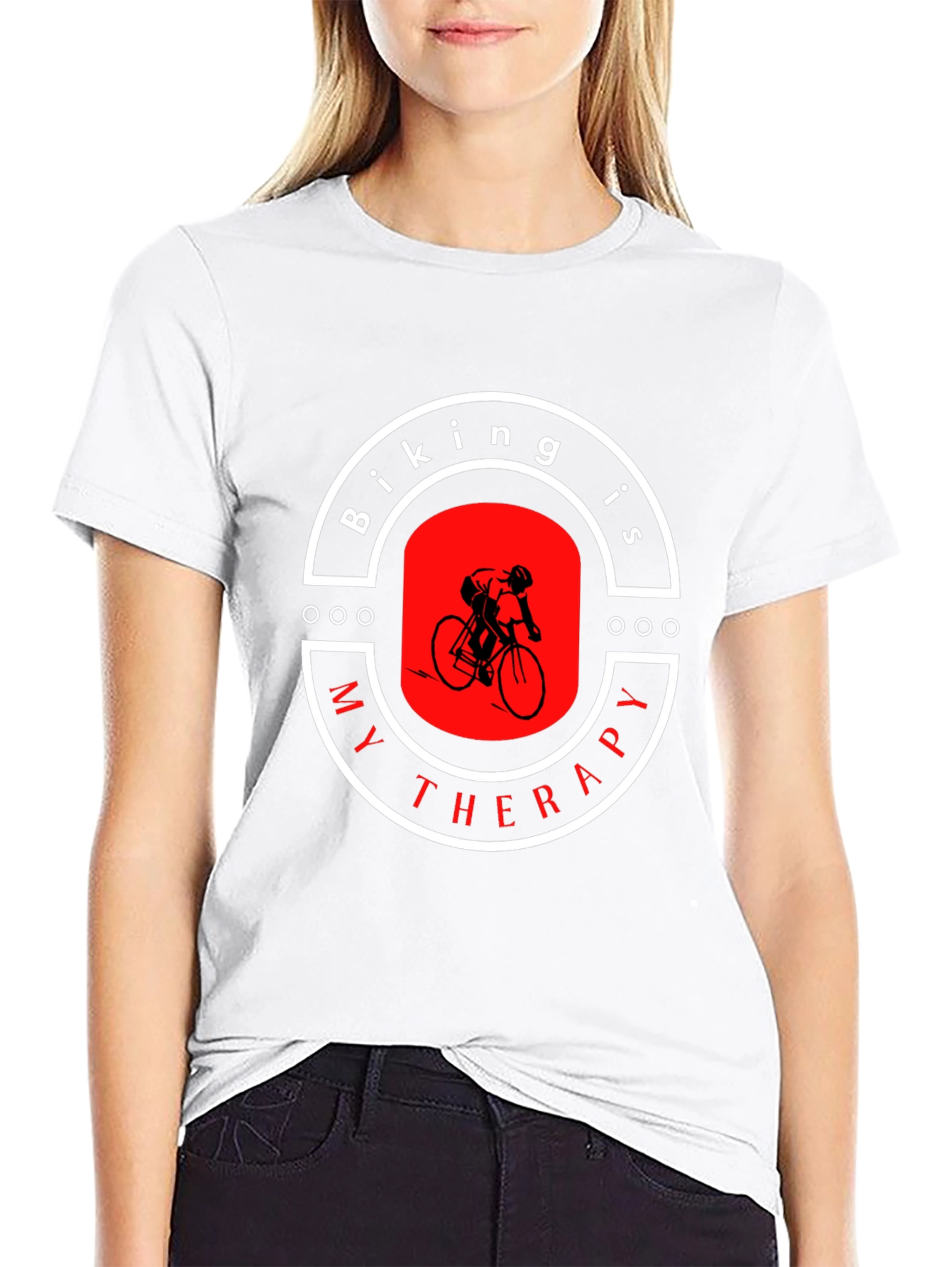 Biking is My Therapy Graphic T-Shirt