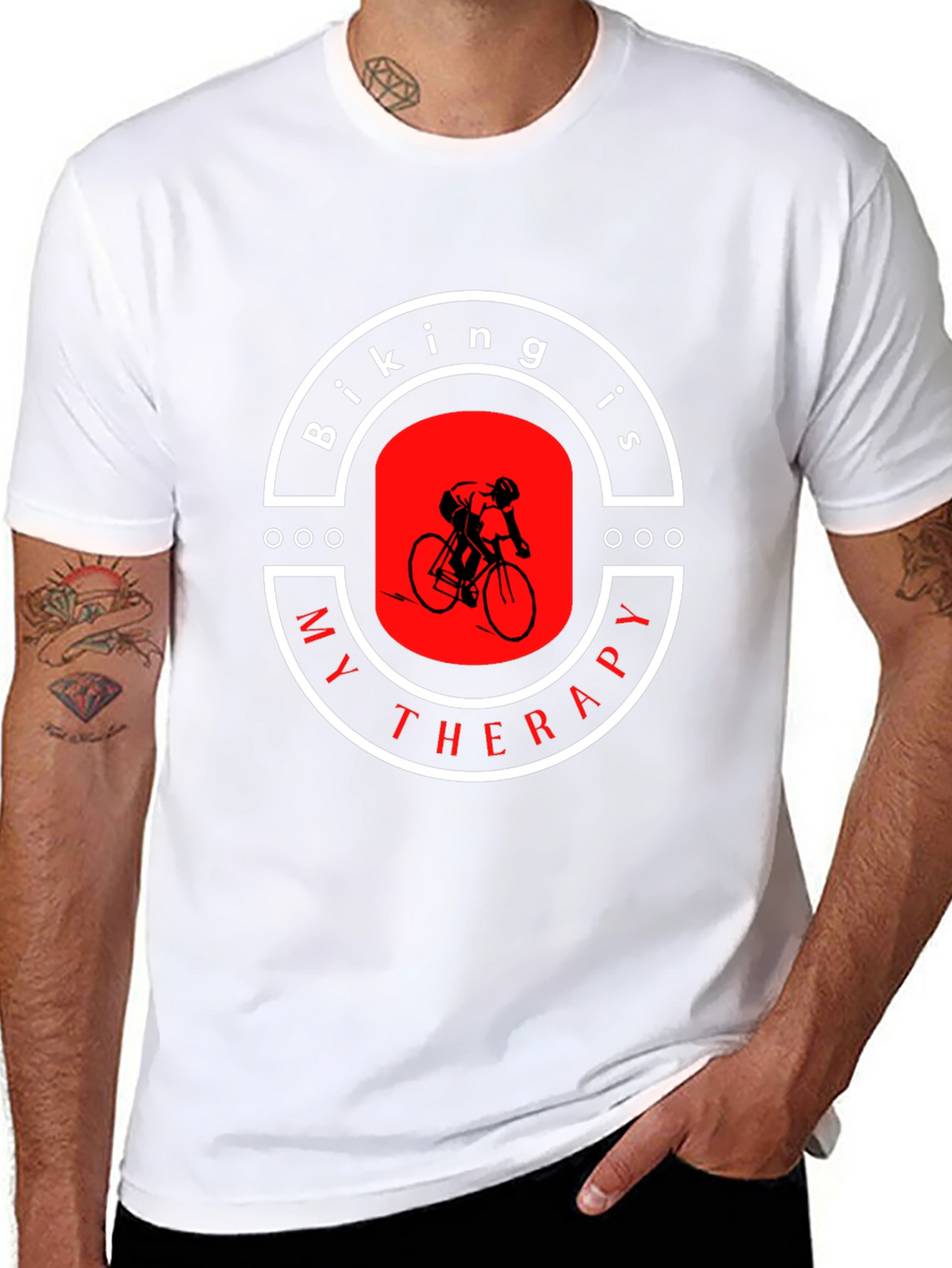 Biking is My Therapy Graphic T-Shirt