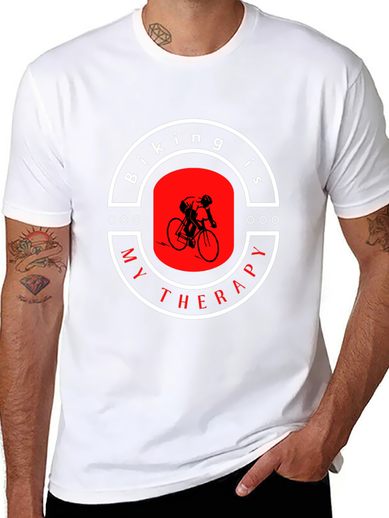 Biking is My Therapy Graphic T-Shirt
