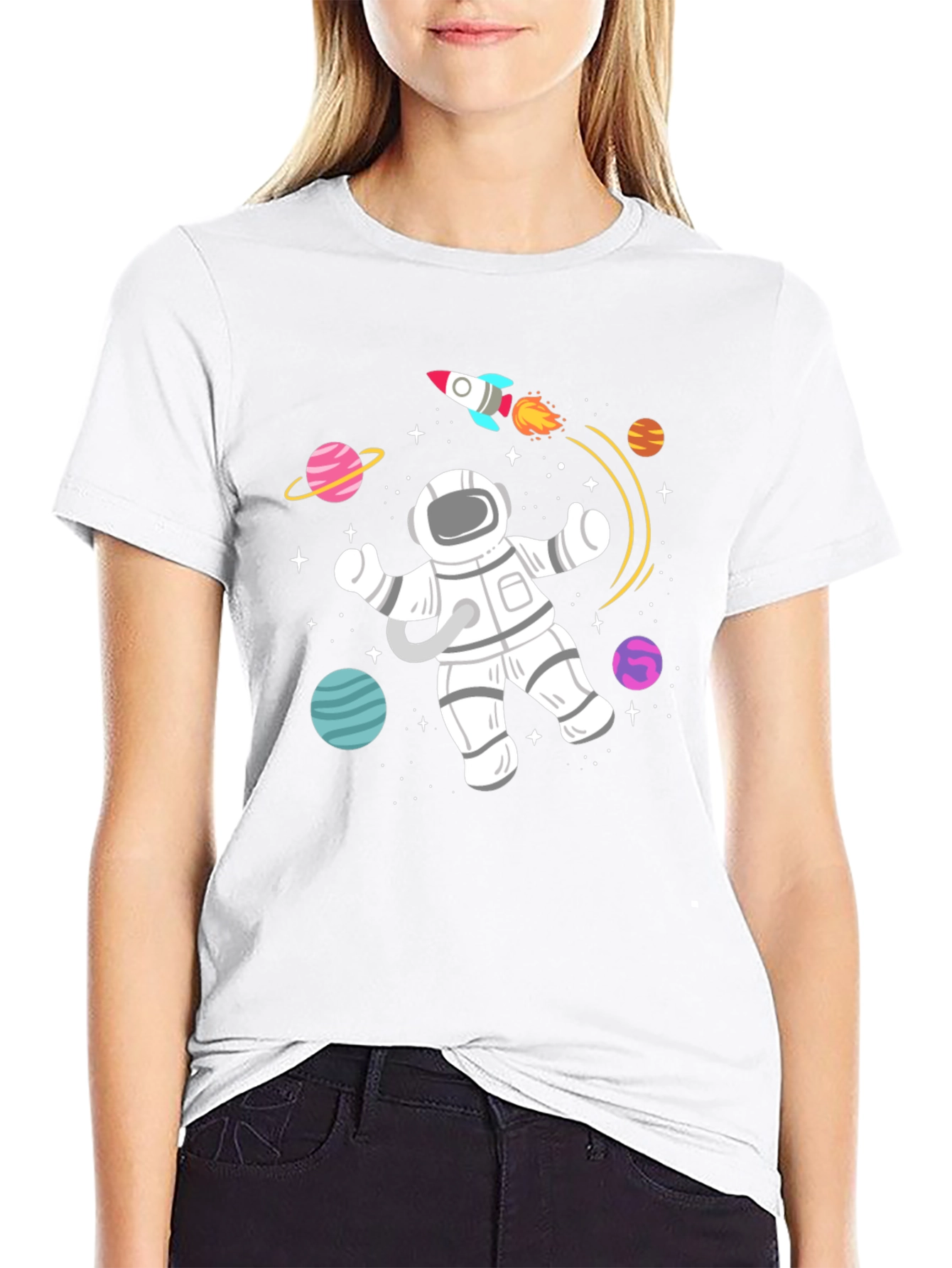Astronaut in Space Graphic T-Shirt