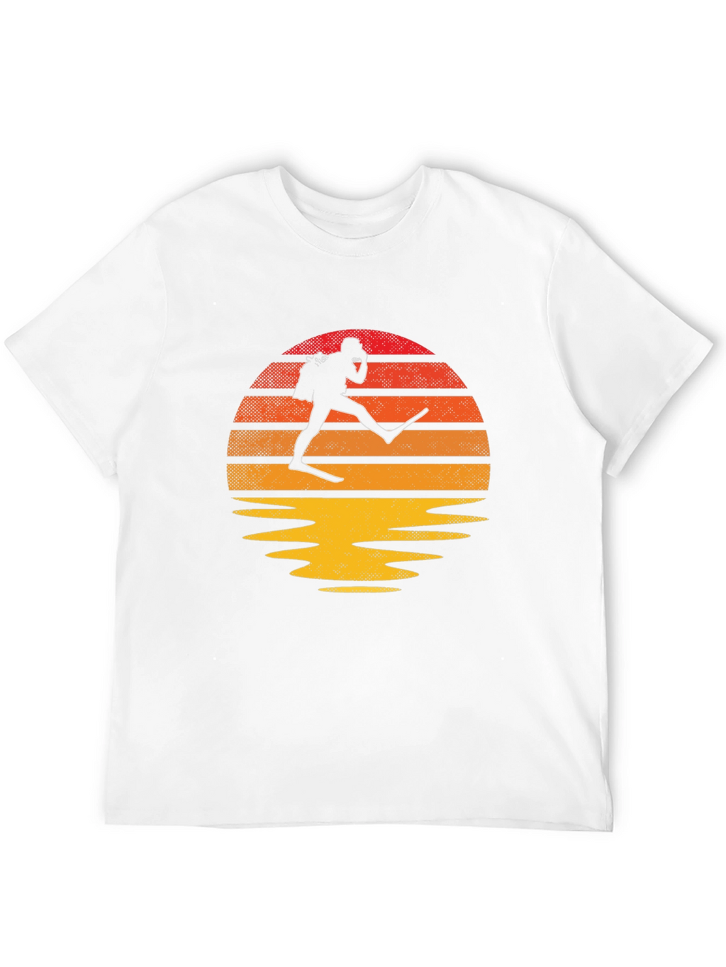 Diver Silhouette T-Shirt: Ocean Sunset Design