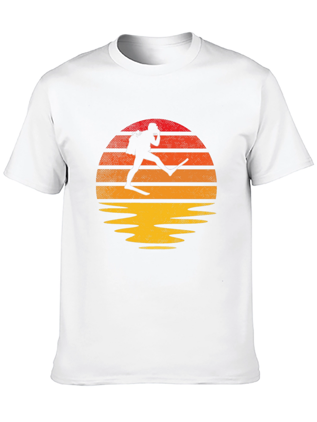 Diver Silhouette T-Shirt: Ocean Sunset Design