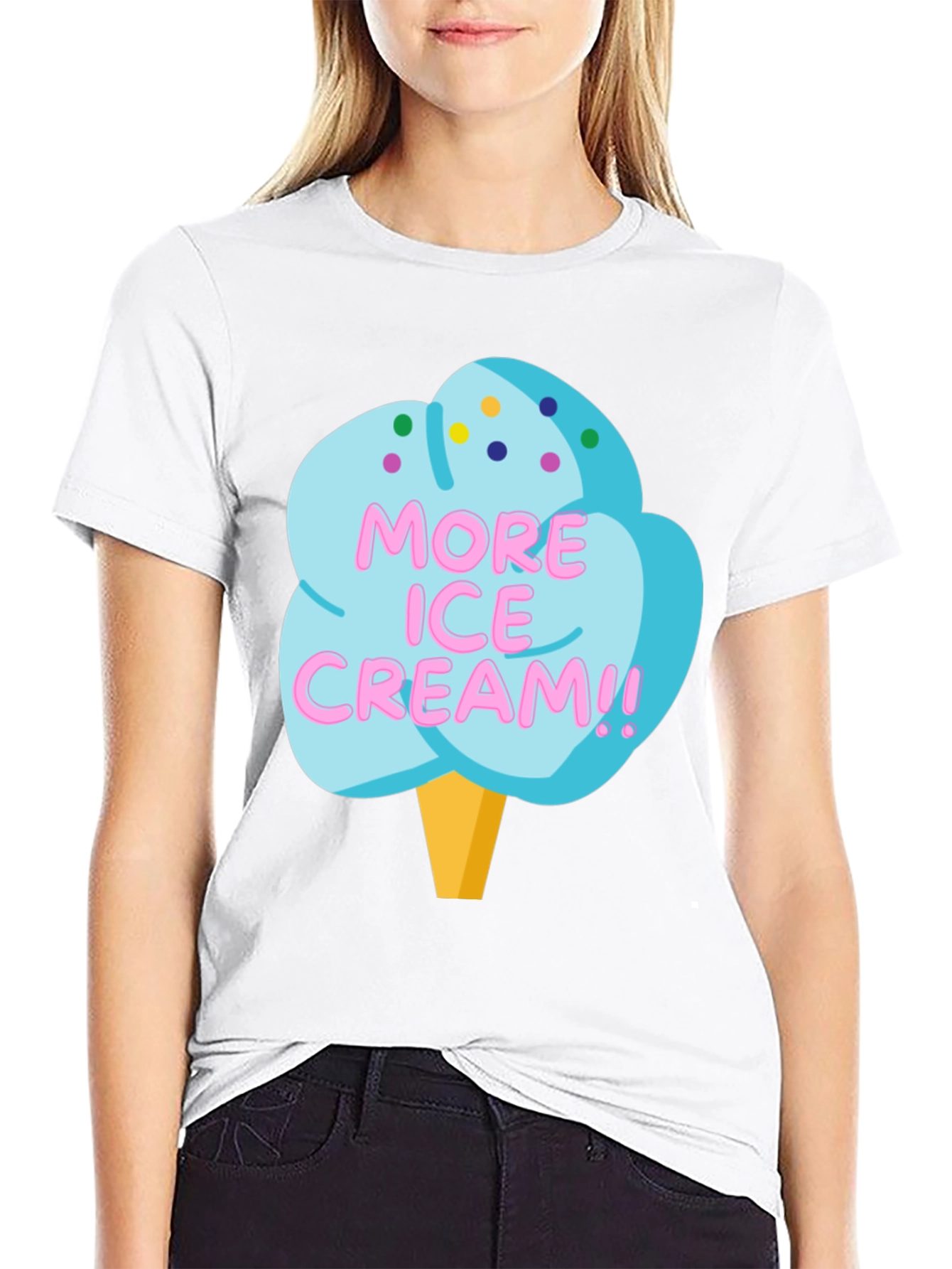 More Ice Cream Graphic T-Shirt