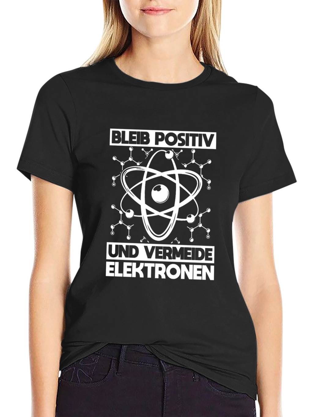 Stay Positive T-Shirt - Funny Science Atom Design