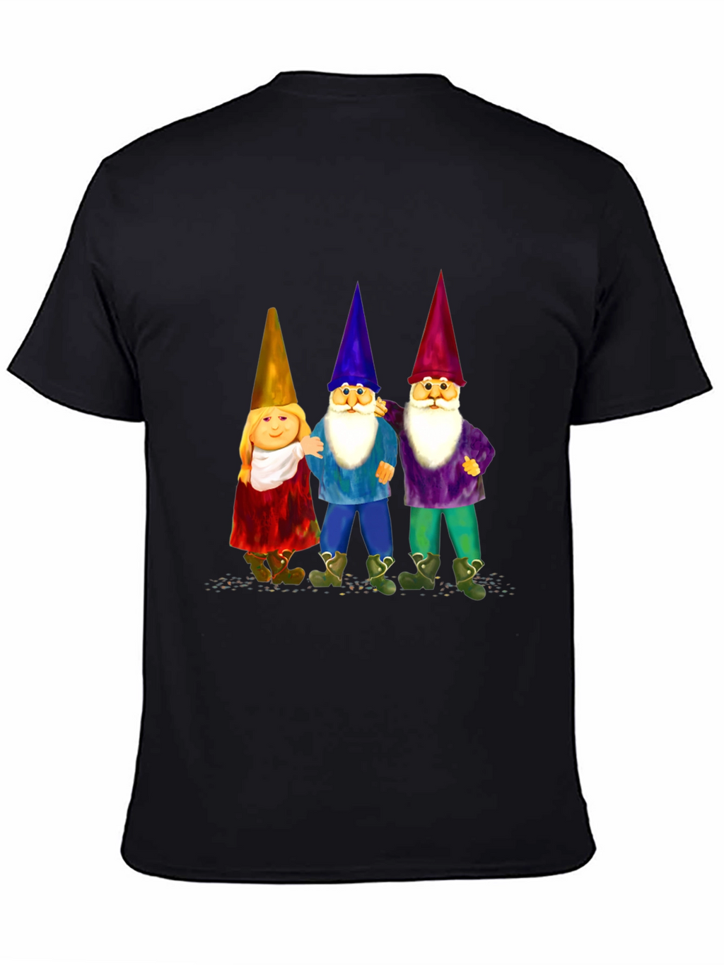 Gnome Trio T-Shirt Black Cotton Blend