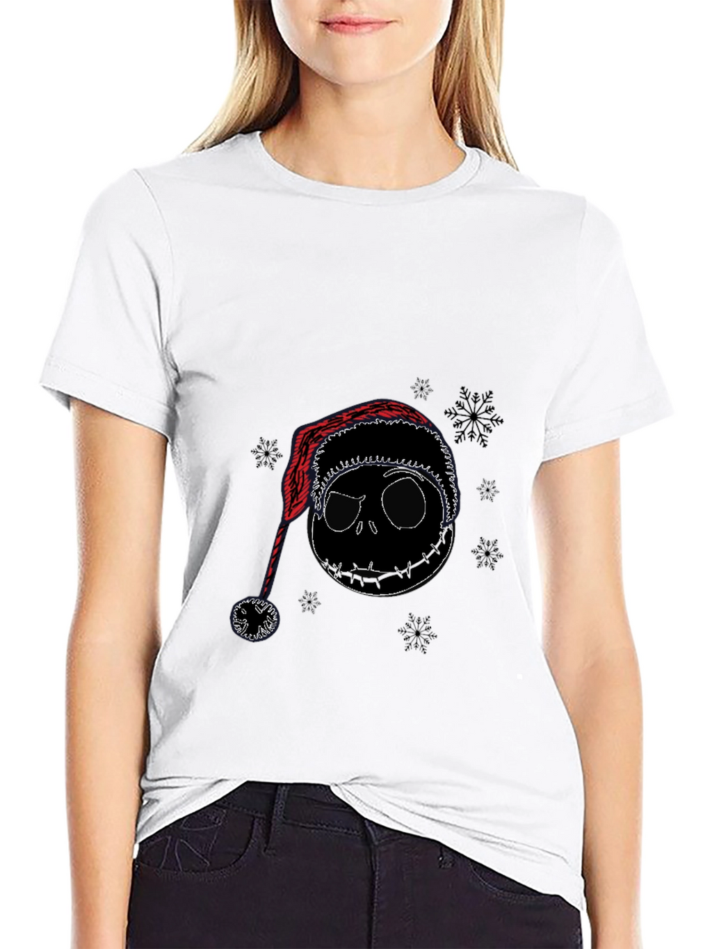 Jack Skellington Santa Hat T-Shirt