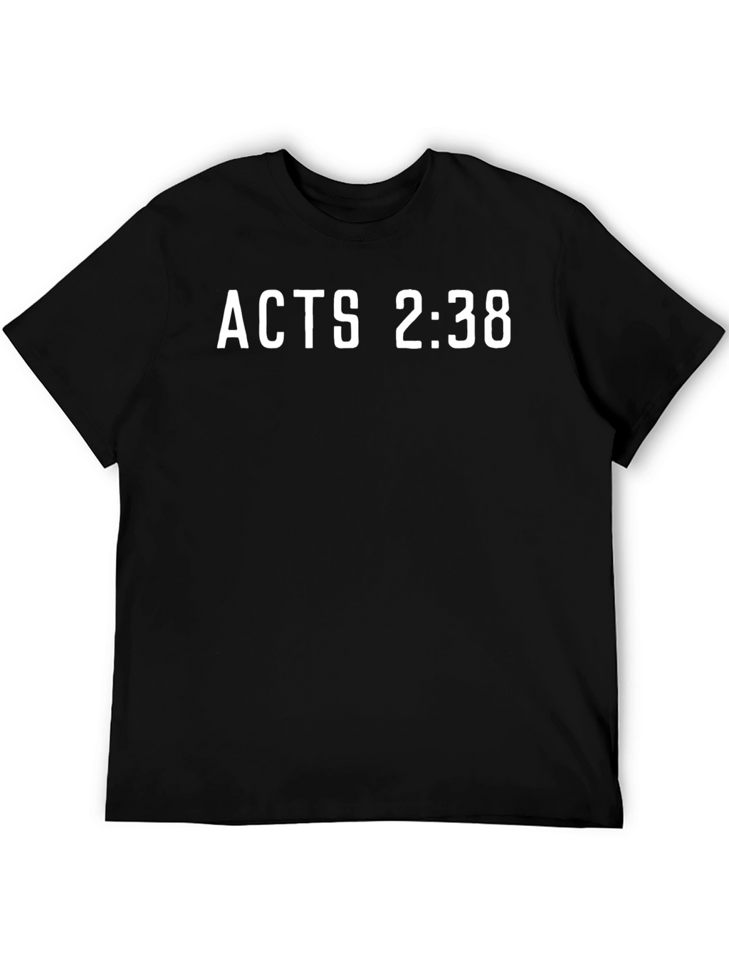 Acts 2:38 Black T-Shirt - Religious Faith Tee