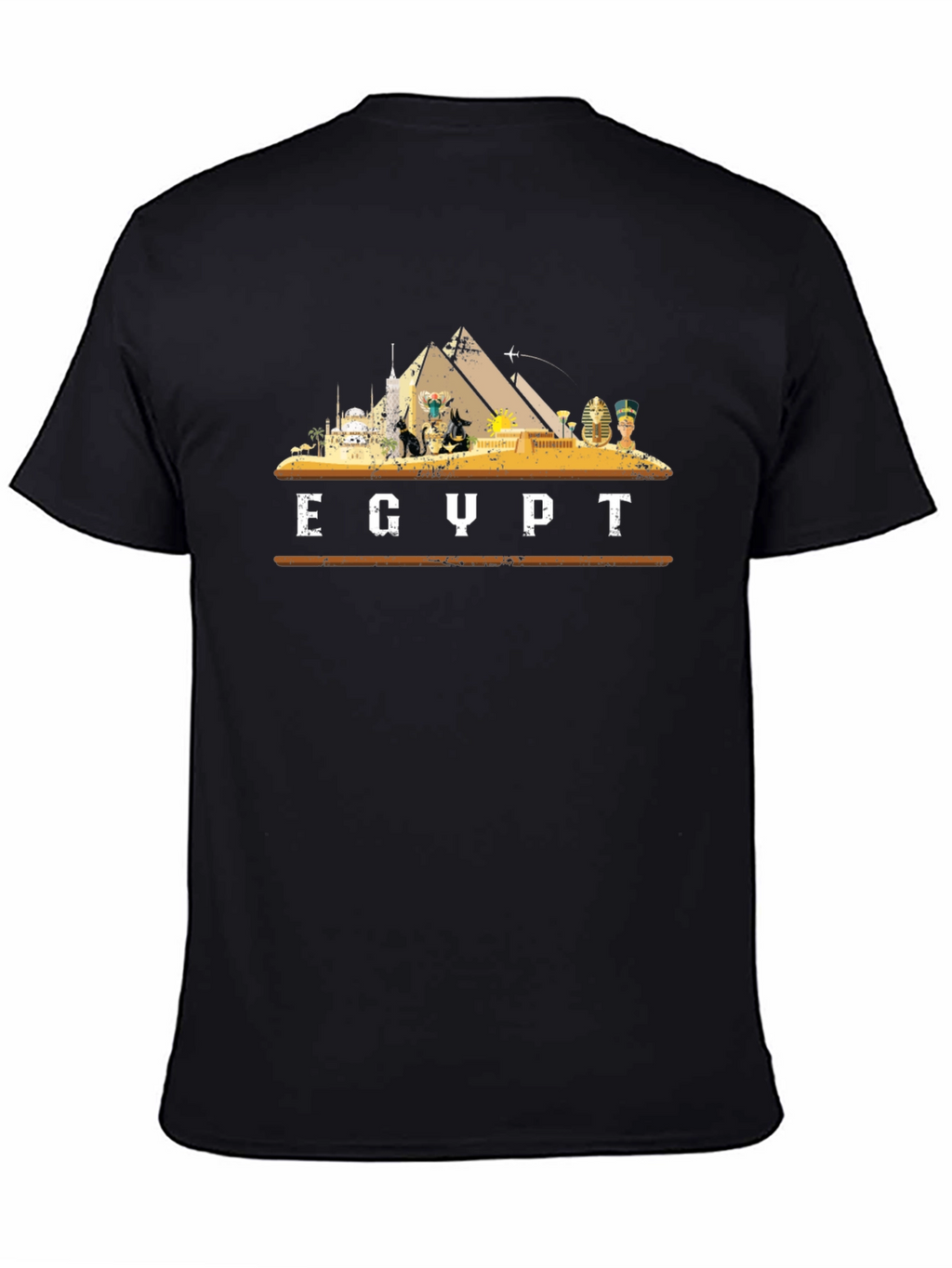 Egypt Graphic T-Shirt Black Cotton Tee