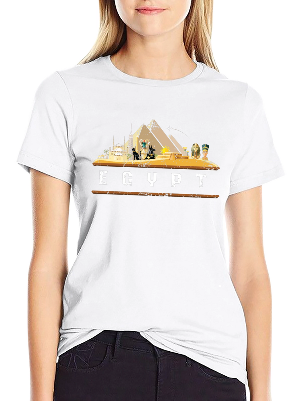 Egypt Graphic T-Shirt Black Cotton Tee