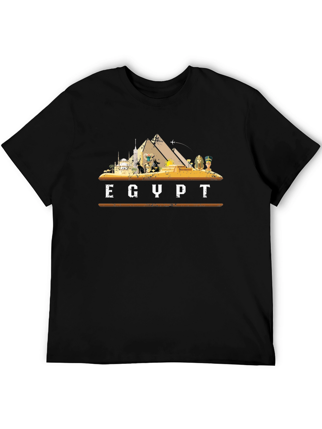 Egypt Graphic T-Shirt Black Cotton Tee