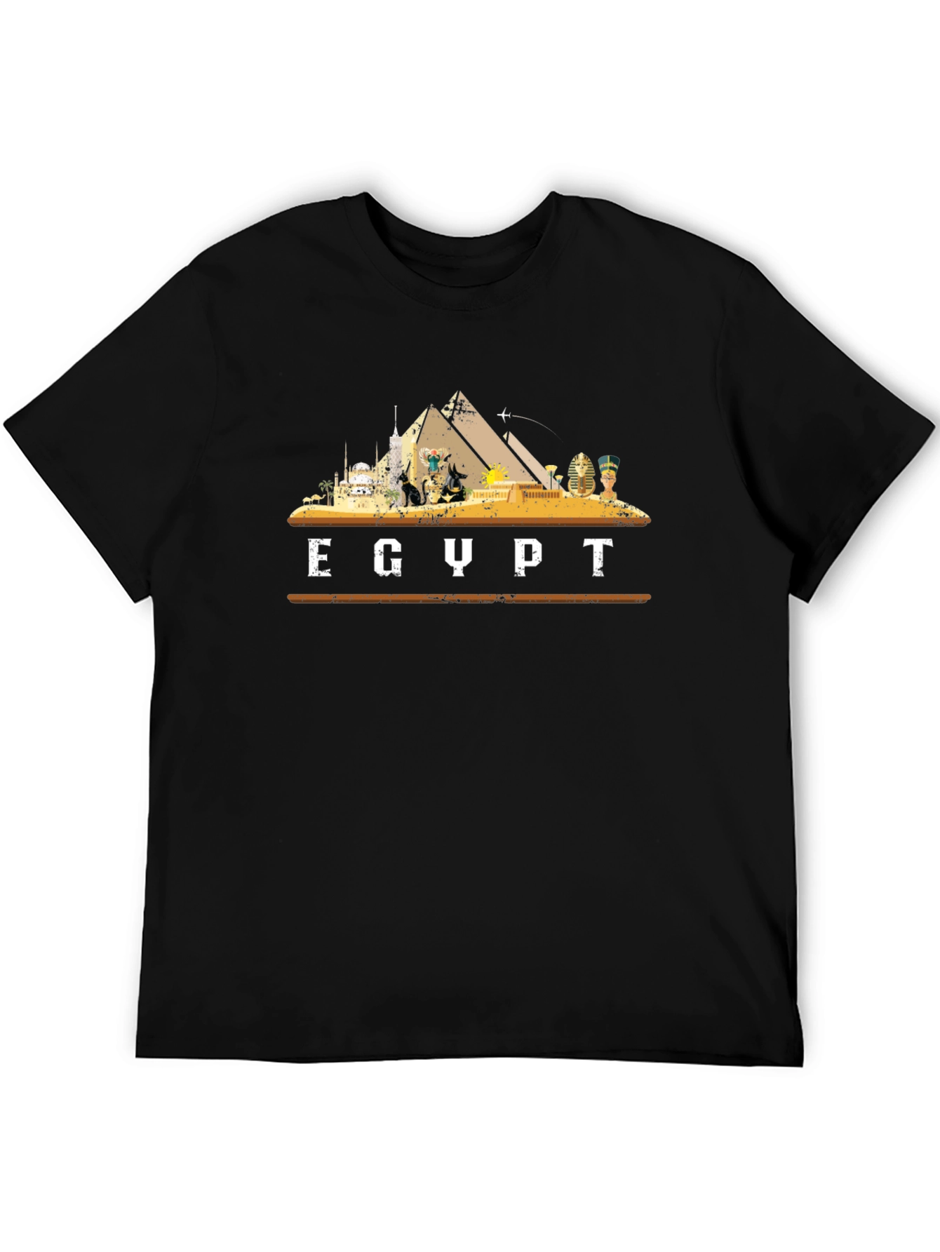 Egypt Graphic T-Shirt Black Cotton Tee