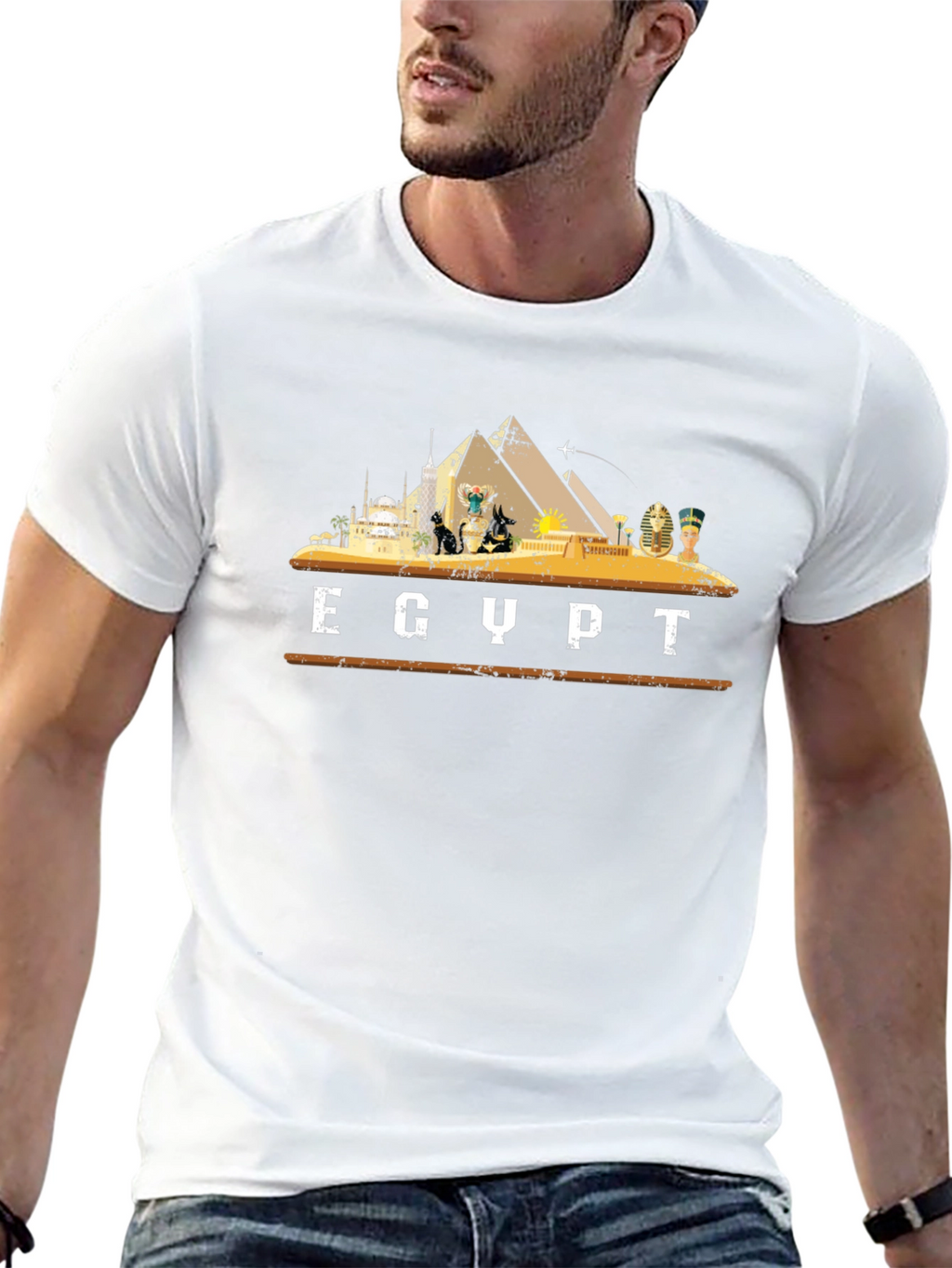Egypt Graphic T-Shirt Black Cotton Tee