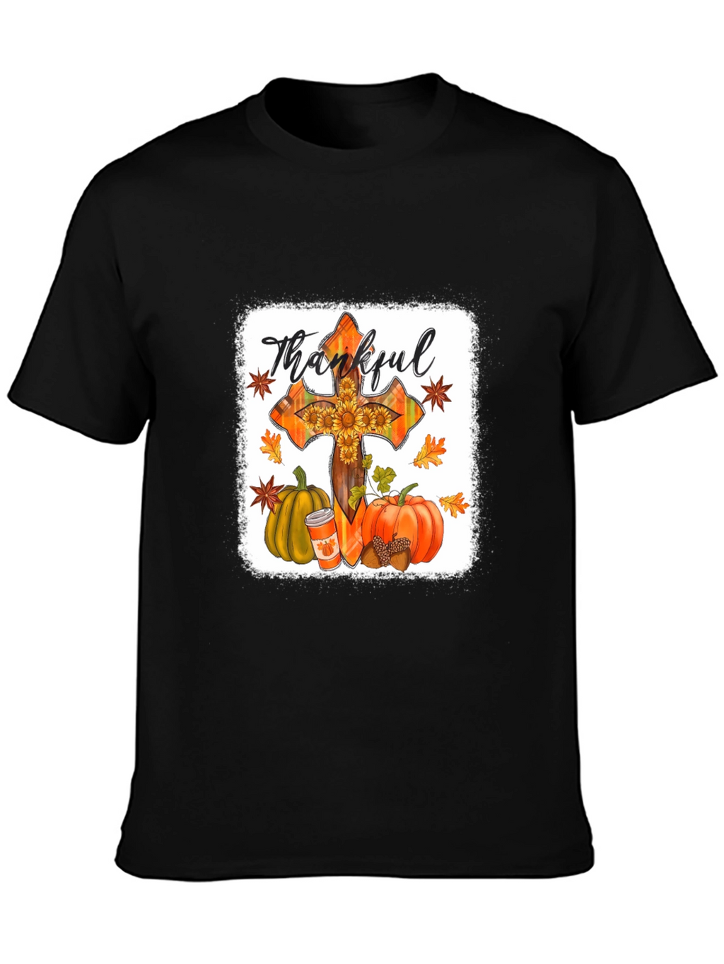 Thankful Cross Fall Graphic T-Shirt