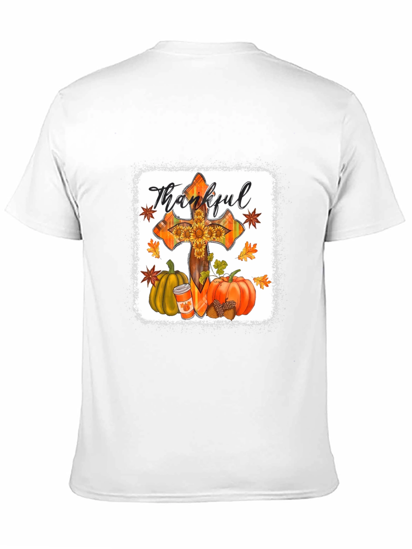Thankful Cross Fall Graphic T-Shirt