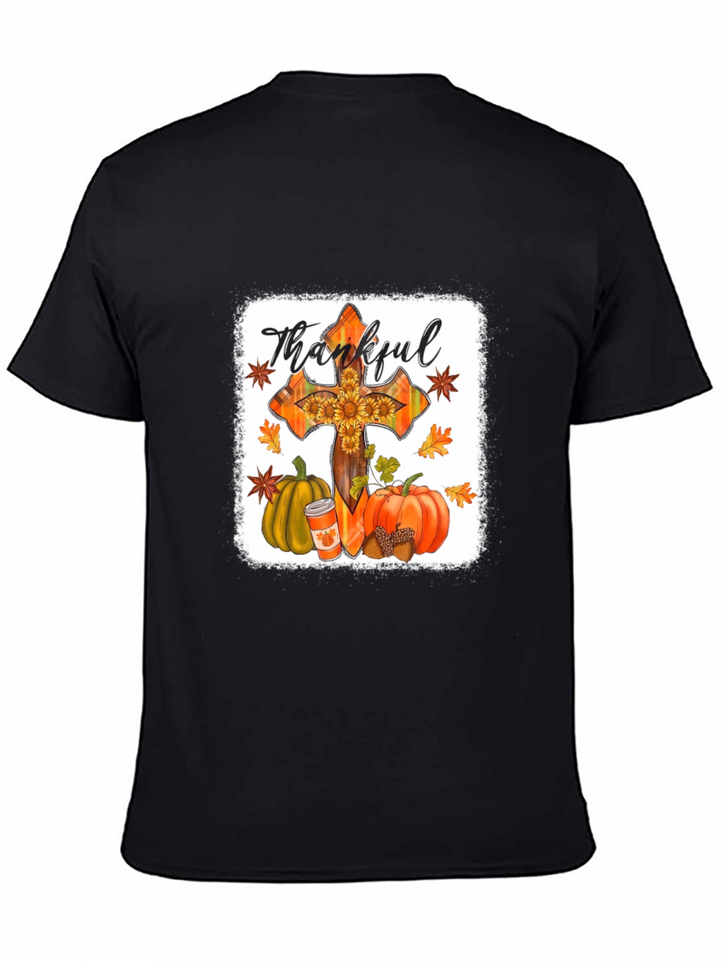 Thankful Cross Fall Graphic T-Shirt