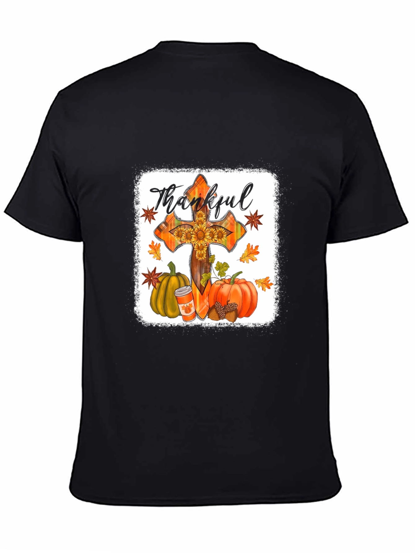 Thankful Cross Fall Graphic T-Shirt