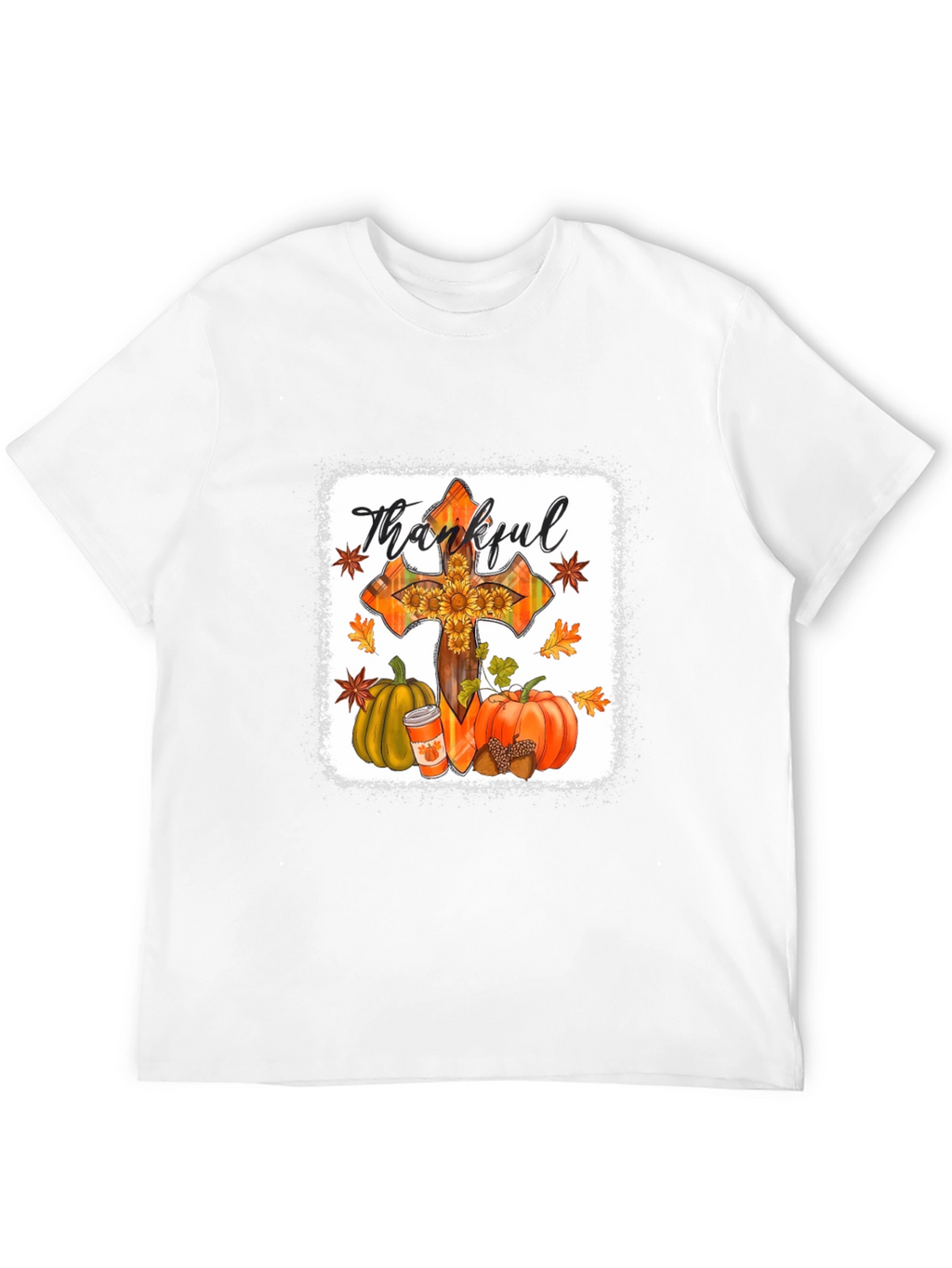 Thankful Cross Fall Graphic T-Shirt