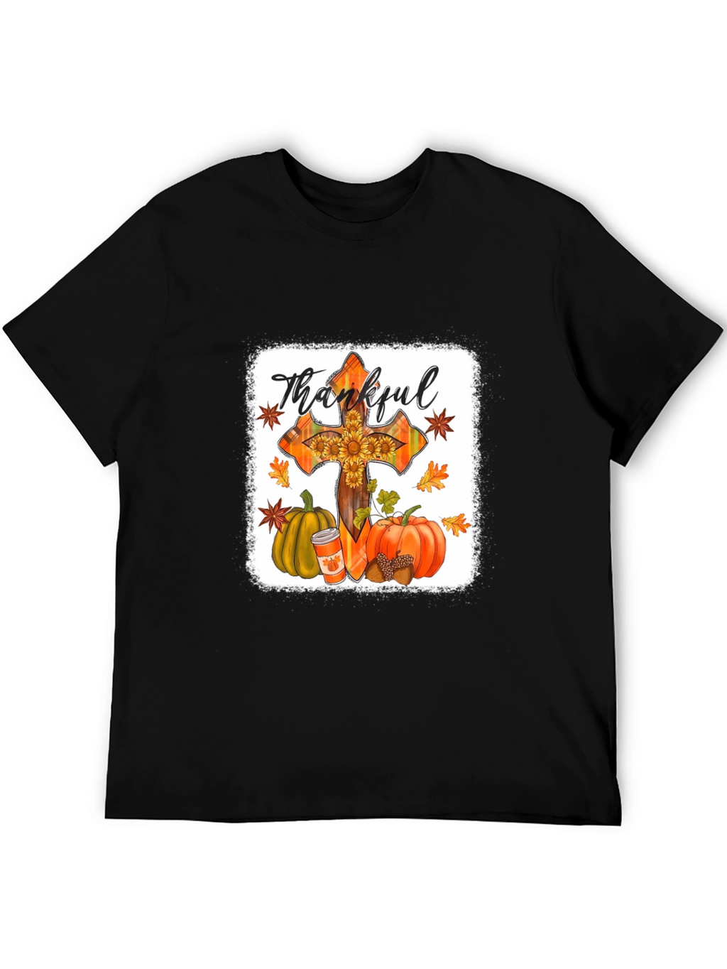 Thankful Cross Fall Graphic T-Shirt