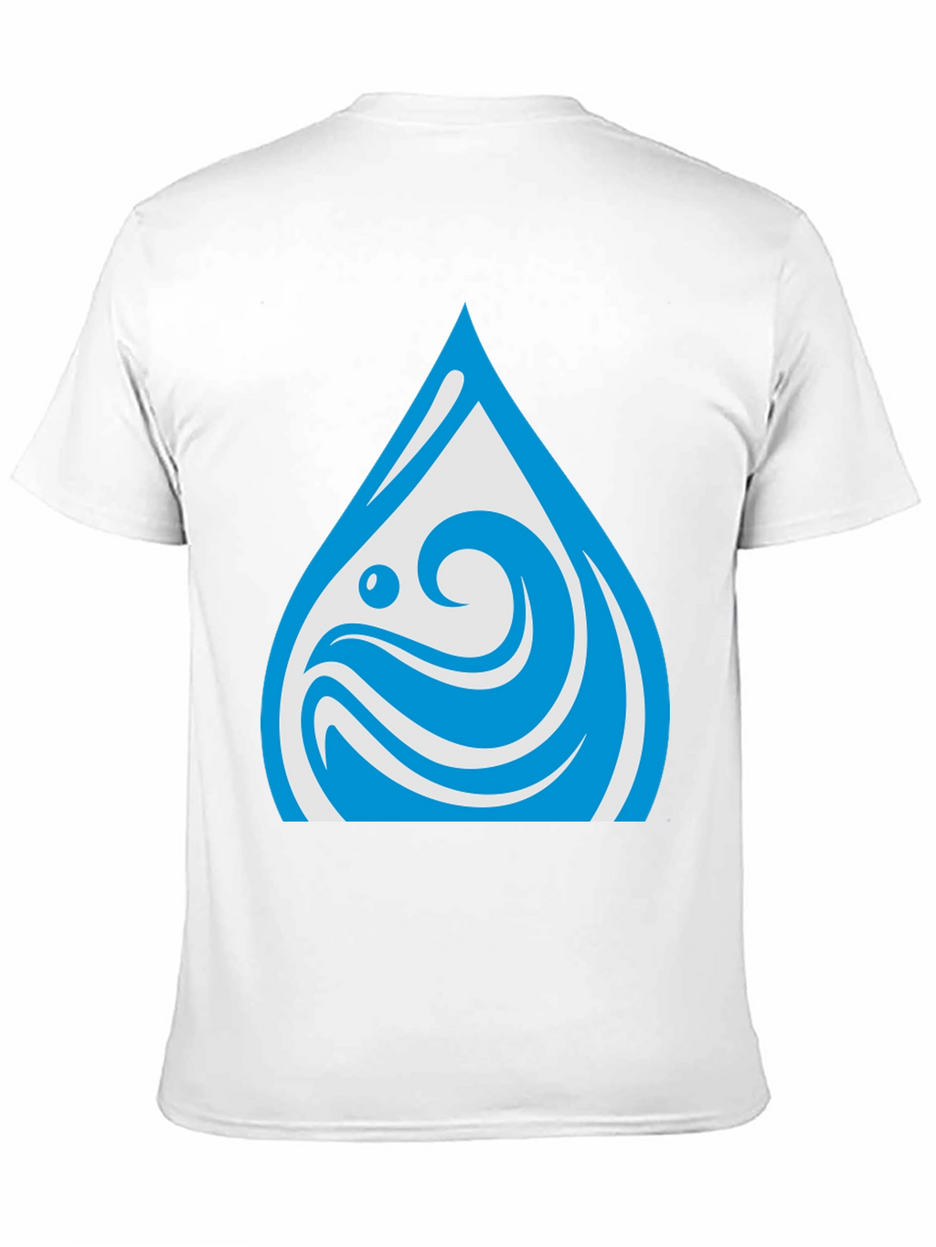 Water Drop Graphic Black T-Shirt