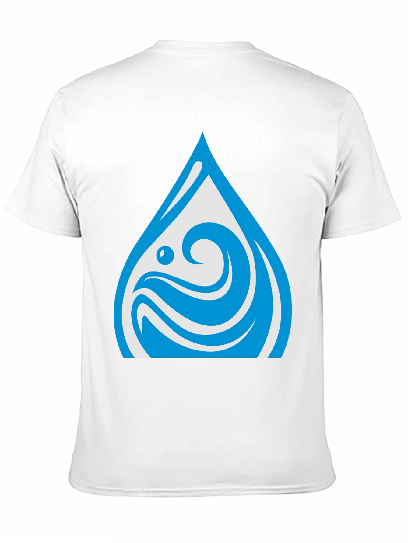 Water Drop Graphic Black T-Shirt