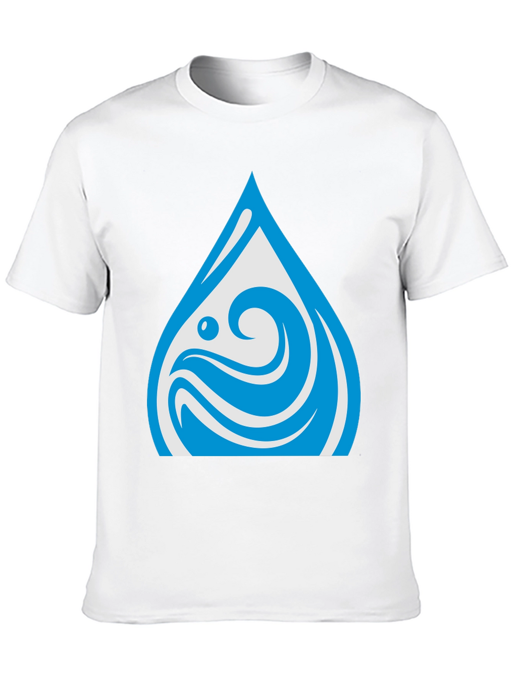 Water Drop Graphic Black T-Shirt