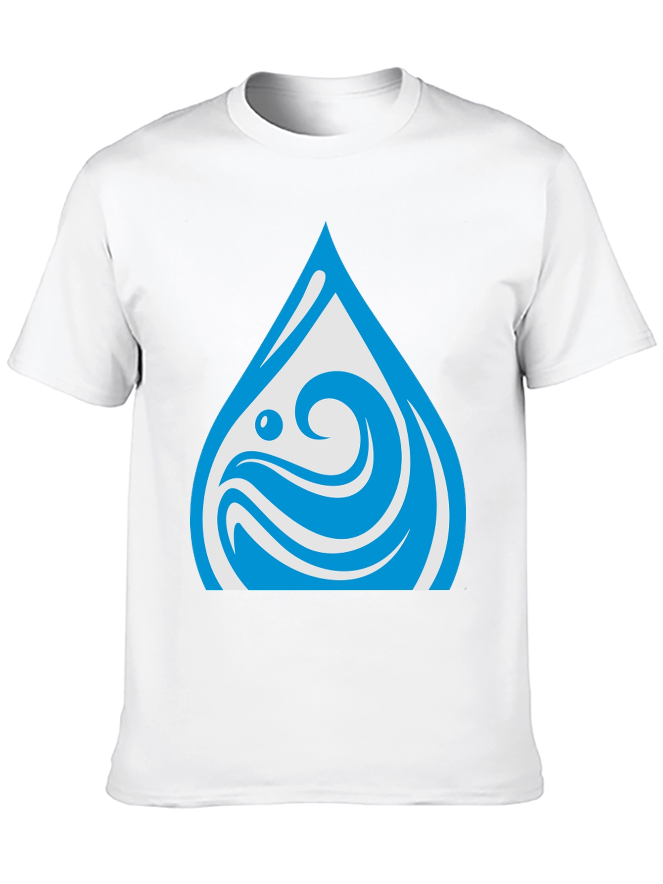Water Drop Graphic Black T-Shirt